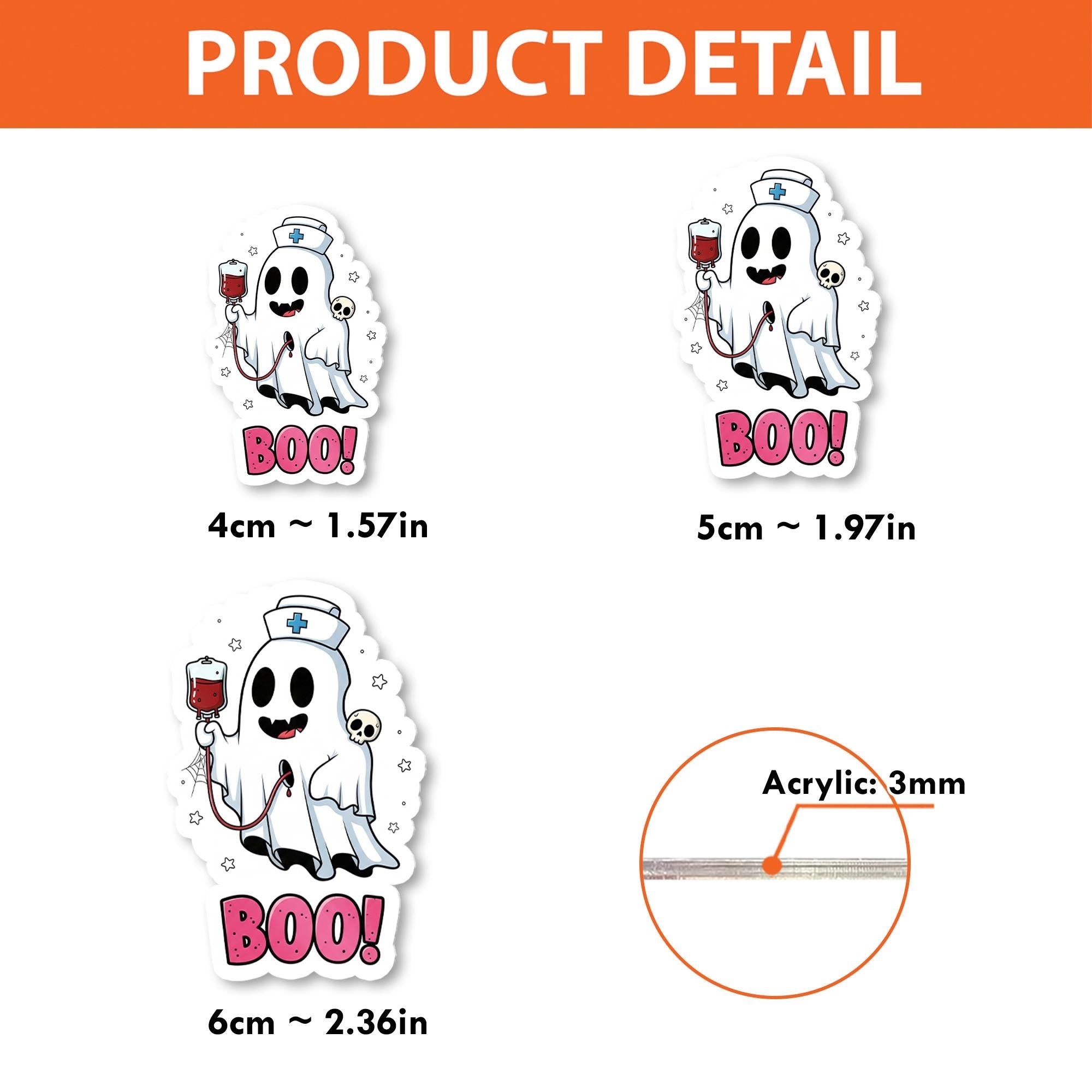 Cute Ghost Nurse Badge Reel, Halloween Boo Retractable ID Holder, Spooky Medical Badge Clip, Fun Nurse Gift, Hospital Work Accessory