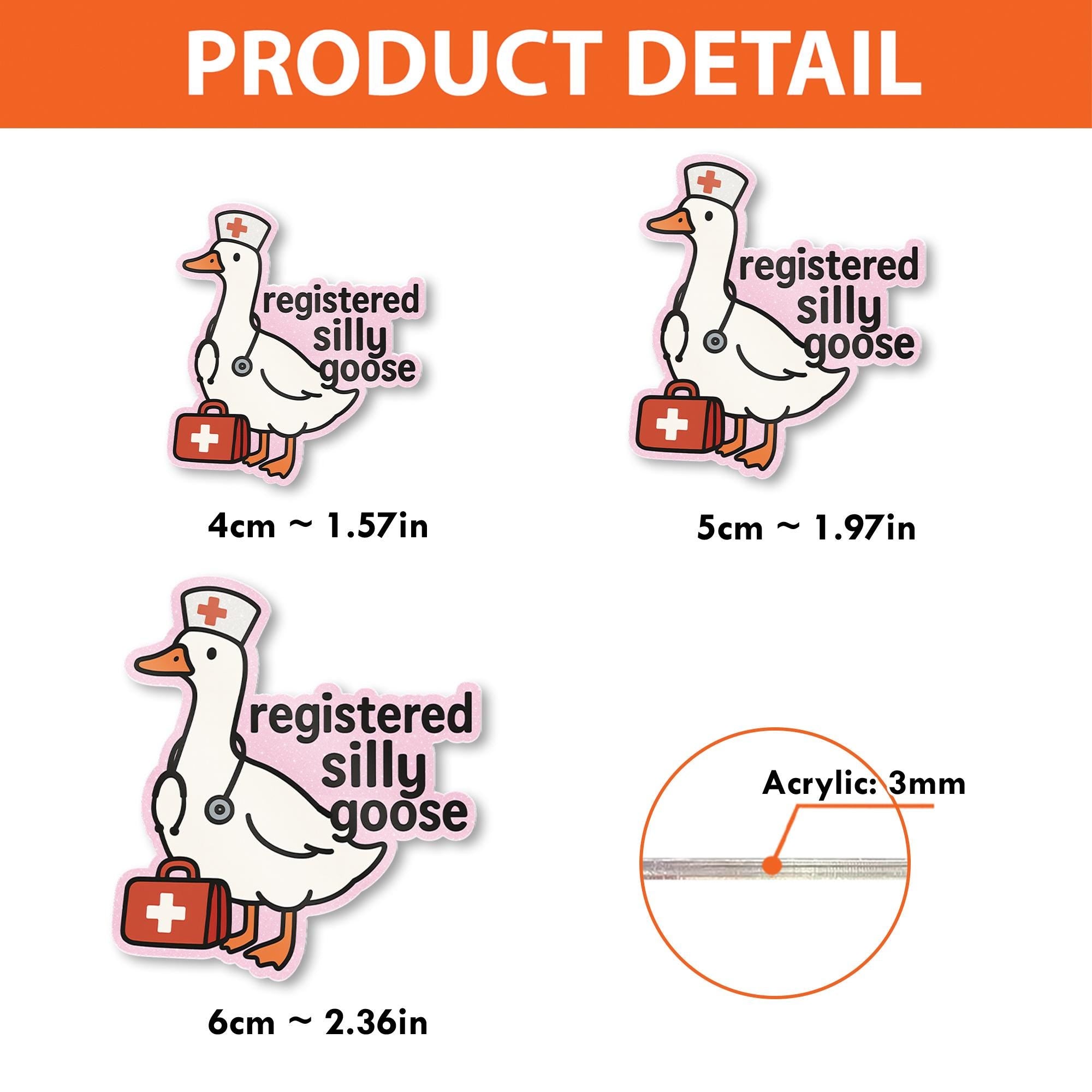 Registered Silly Goose Nurse Badge Reel, Funny Medical ID Holder, Cute RN Retractable Clip, Coworker Gift Idea, Cute Nurse ID Clip