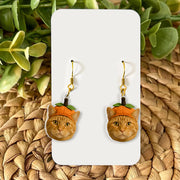 Custom Pet Photo Earrings – Personalized Cat or Dog Jewelry – Funny Fall Earrings – Pet Lover Gift – Halloween Pet Keepsake