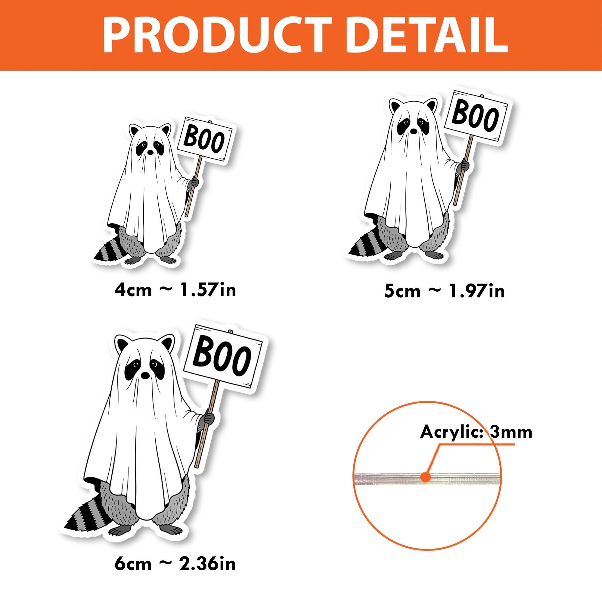 Ghost Raccoon Badge Reel – Cute Boo Raccoon ID Reel Holder, Spooky Halloween Nurse Reel, Retractable Lanyard Accessory Gift