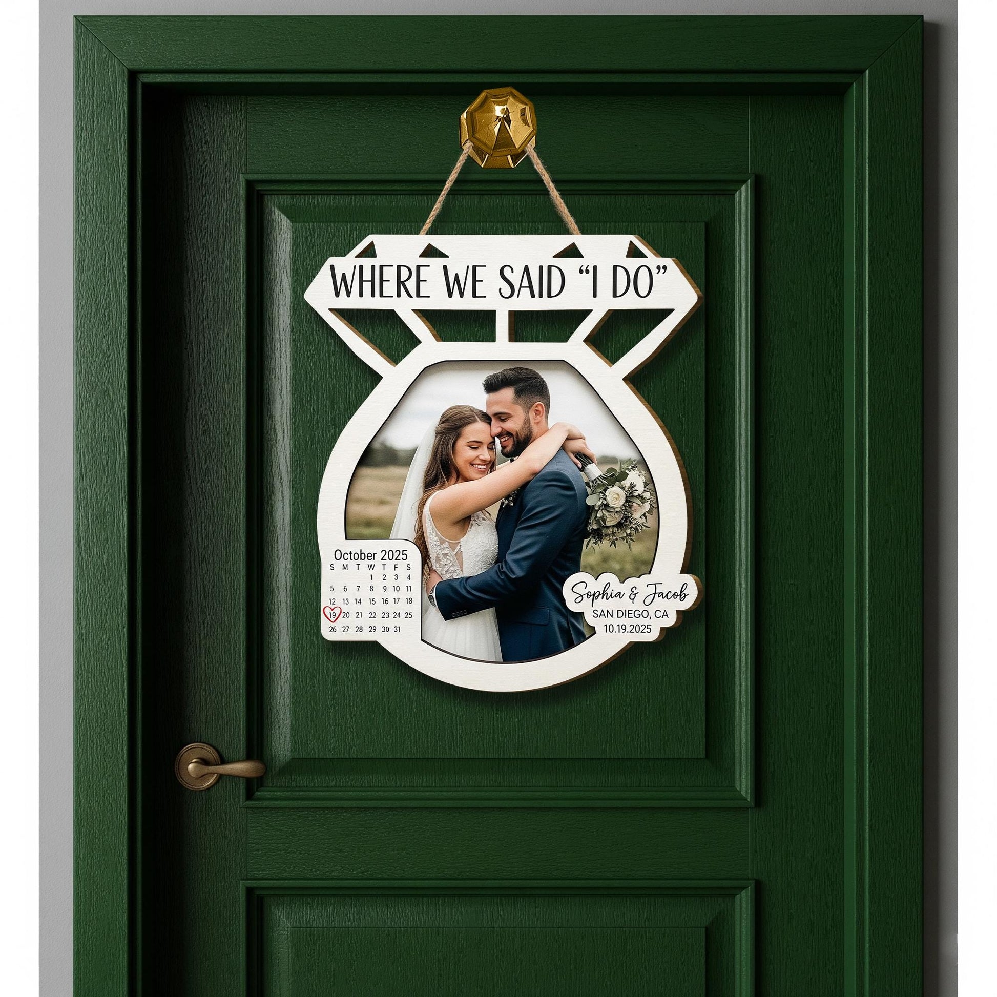 Custom Wedding Wooden Sign with Photo & Date | Engagement Gift | Personalized “Where We Said I Do” Wall Decor | Bridal Shower Keepsake