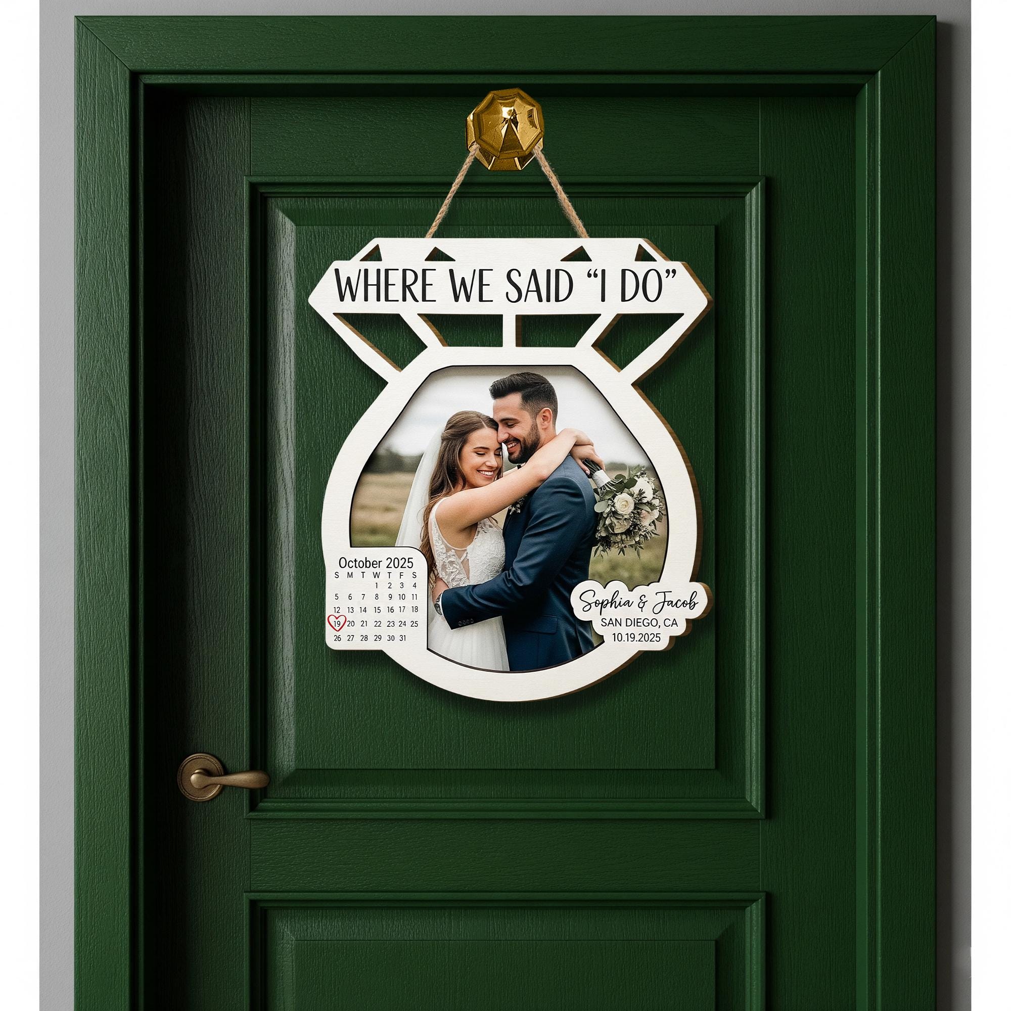 Custom Wedding Wooden Sign with Photo & Date | Engagement Gift | Personalized “Where We Said I Do” Wall Decor | Bridal Shower Keepsake