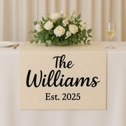 Personalized Wedding Table Sign with Last Name & Established Year - Custom Head Table Decor for Reception, Reception Decor for Newlyweds