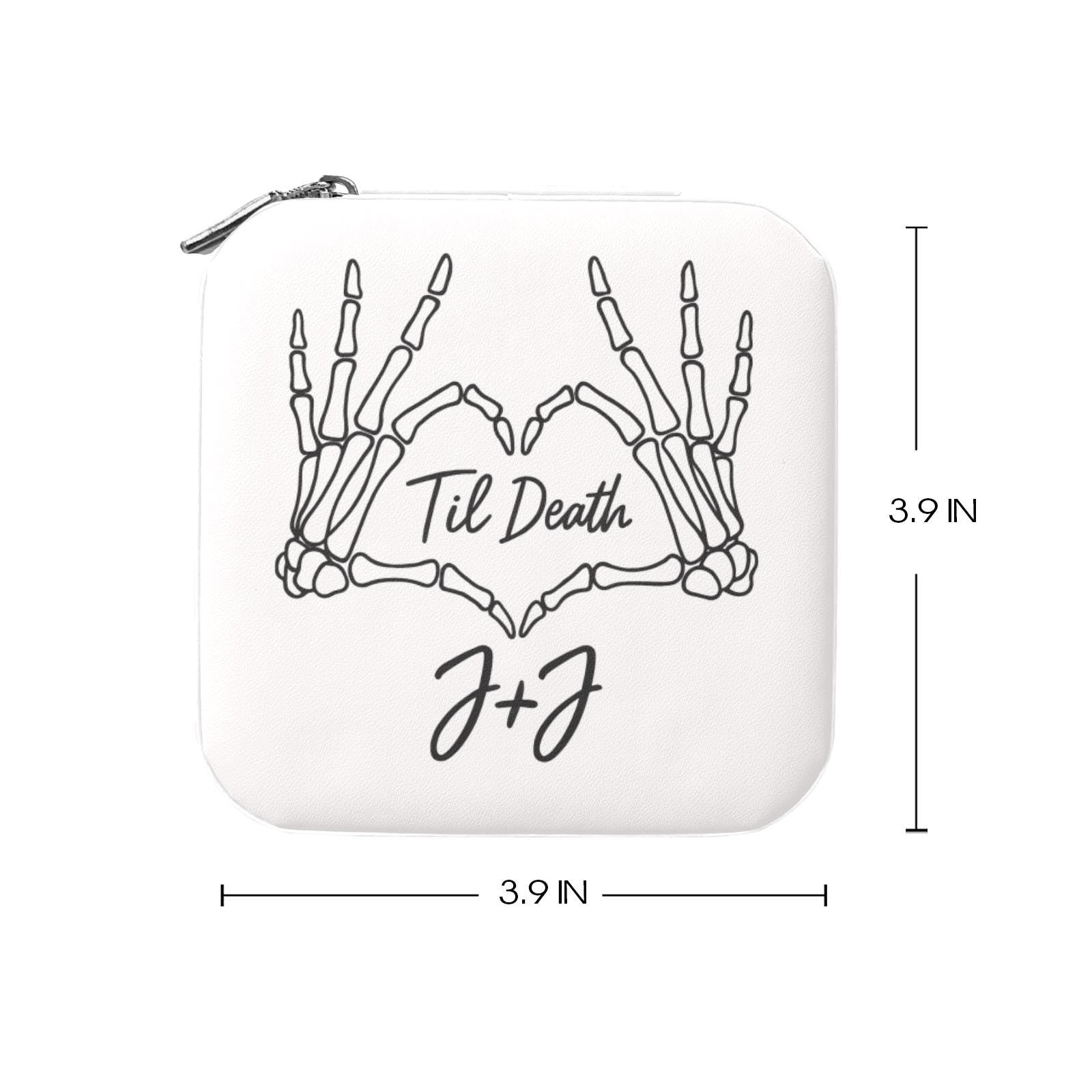 Custom Gothic Wedding Jewelry Box – Personalized Til Death Ring Holder, Alternative Bride Gift, Engagement Keepsake