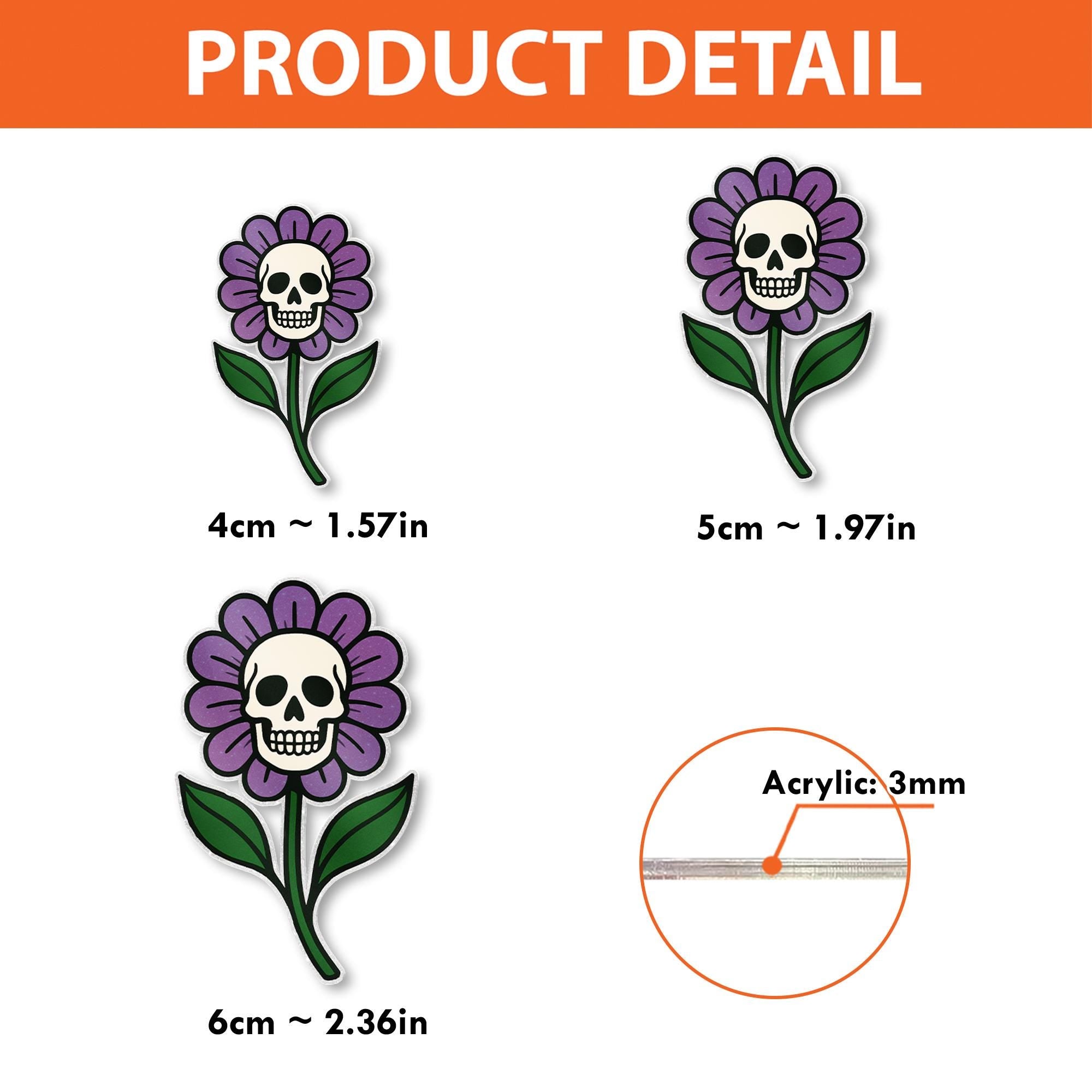 Skull Flower Badge Reel, Gothic ID Holder, Cute Spooky Nurse Clip, Halloween Floral Badge, Dark Aesthetic Badge Reel