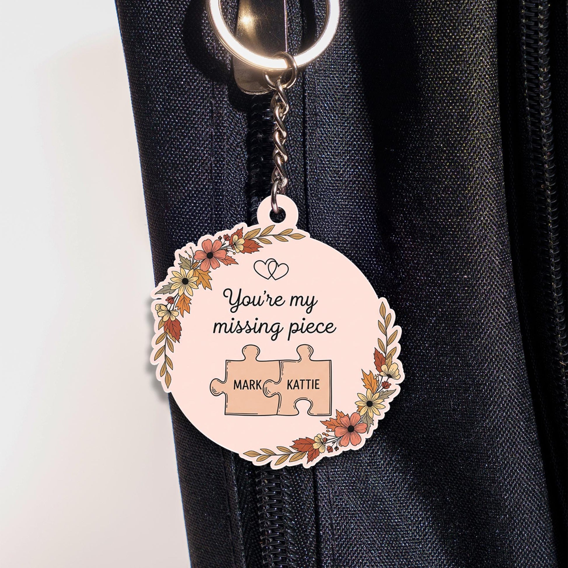 Custom Puzzle Piece Keychain | You're My Missing Piece Gift | Personalized Couple Key Ring | Romantic Anniversary Valentine Gift