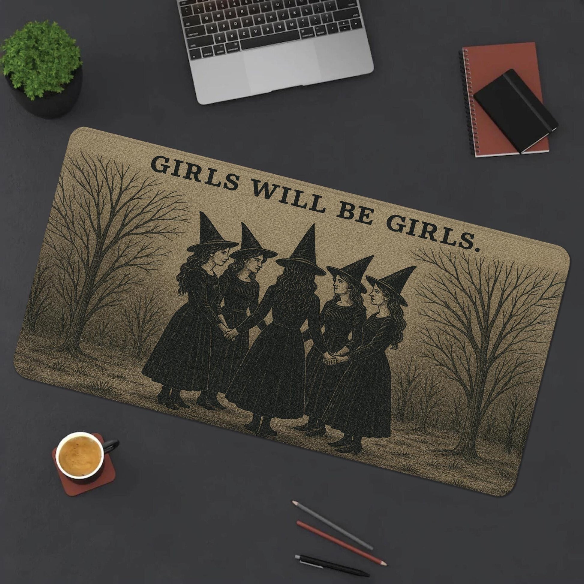 Witch Mouse Pad | Witchcraft Desk Mat | Gothic Office Decor | Spooky Witchy Mousepad | Halloween Gift for Her