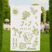 Custom Wedding Sign | Personalized Outdoor Wedding Banner | Bride and Groom Name Sign | Unique Reception Decor | Wedding Welcome Sign