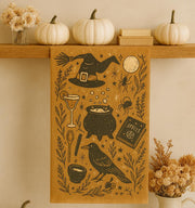 Witch Kitchen Towel | Gothic Halloween Dish Towel | Spooky Witchy Decor | Cauldron Tea Towel | Witch Gift for Mom