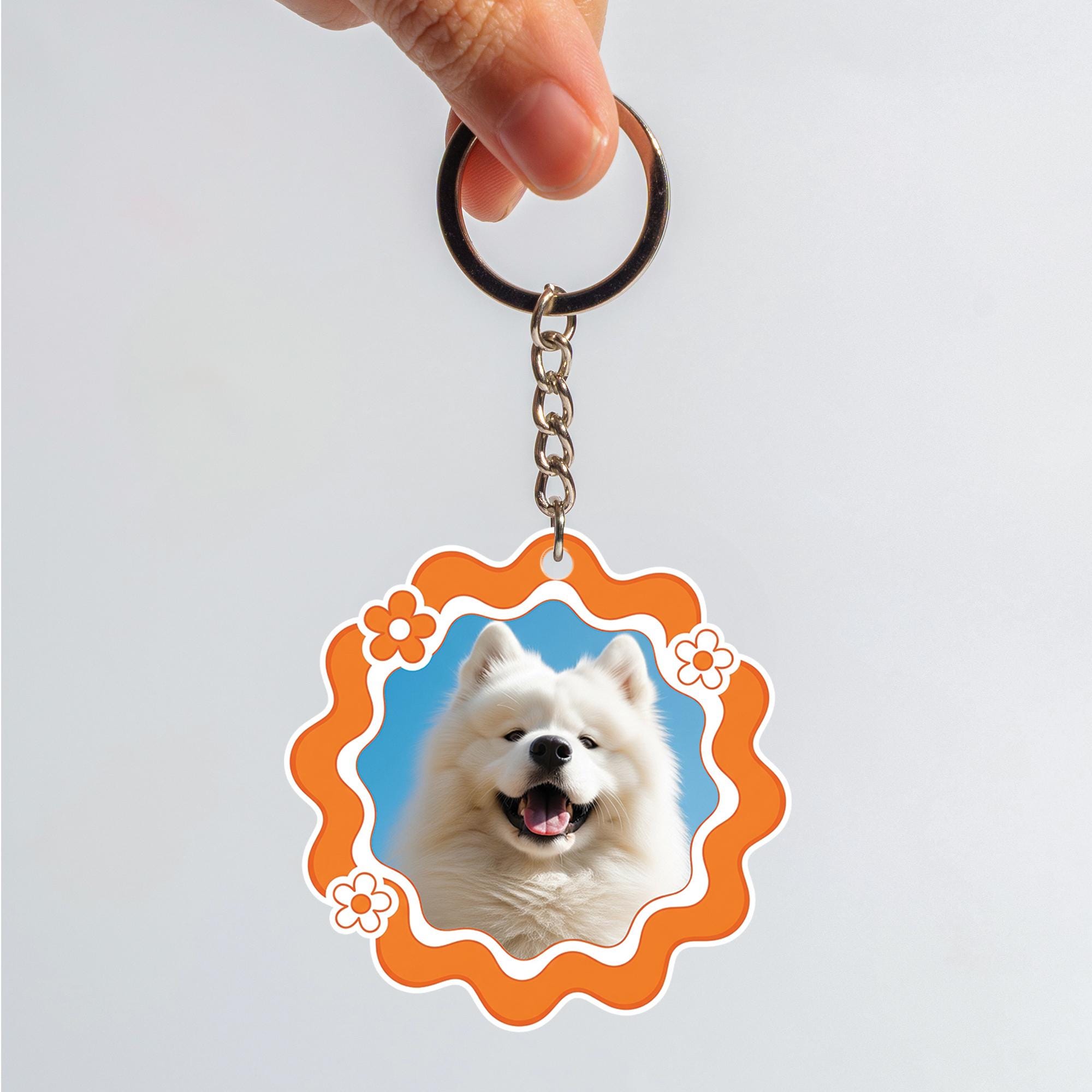 Custom Pet Photo Keychain: Double-Sided Acrylic Keyring