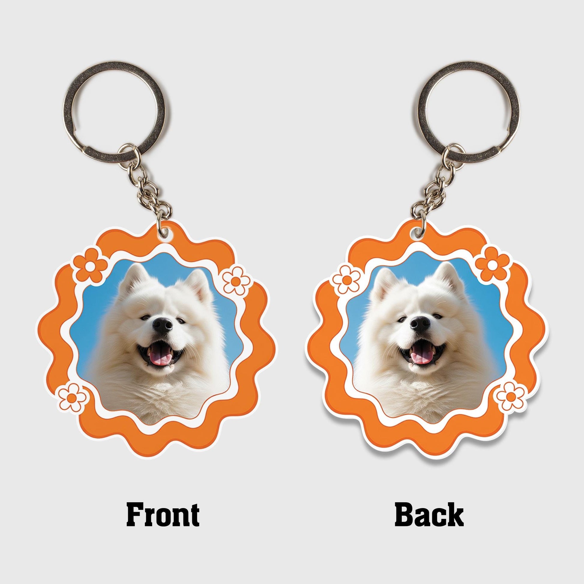 Custom Pet Photo Keychain: Double-Sided Acrylic Keyring