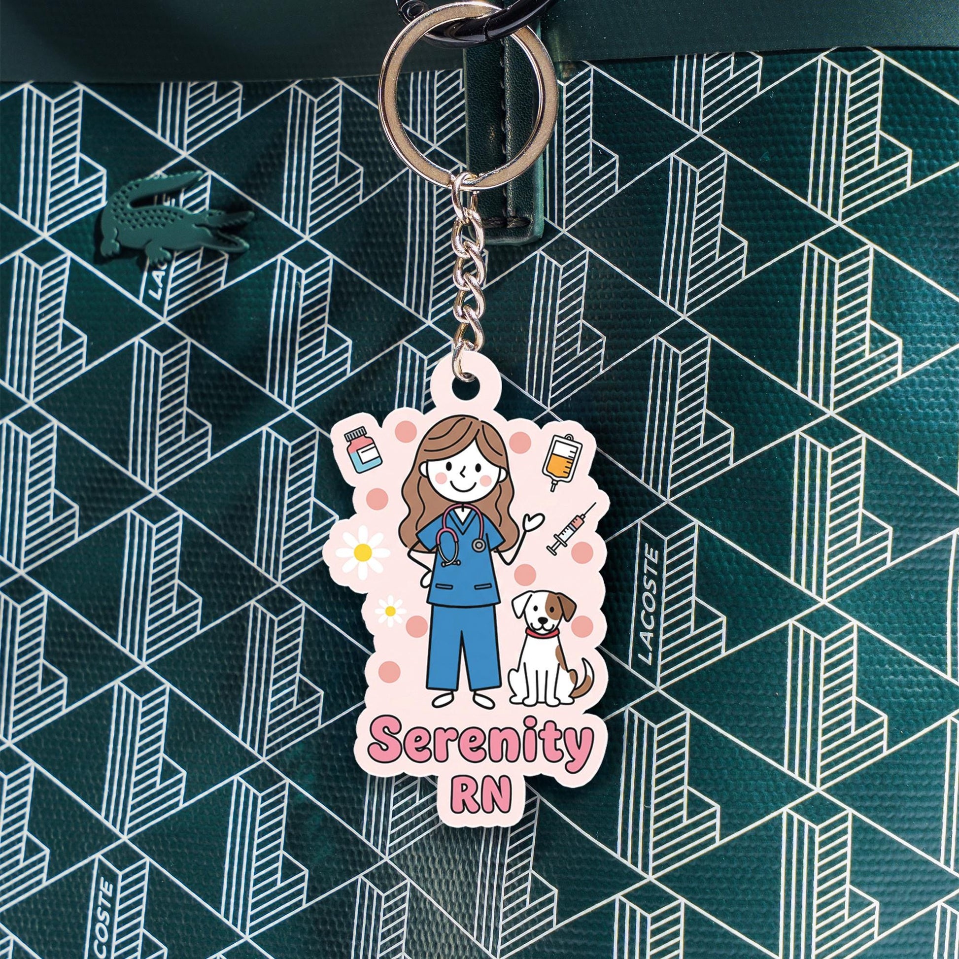 Custom Nurse Keychain: Personalized RN Gift, Acrylic Charm