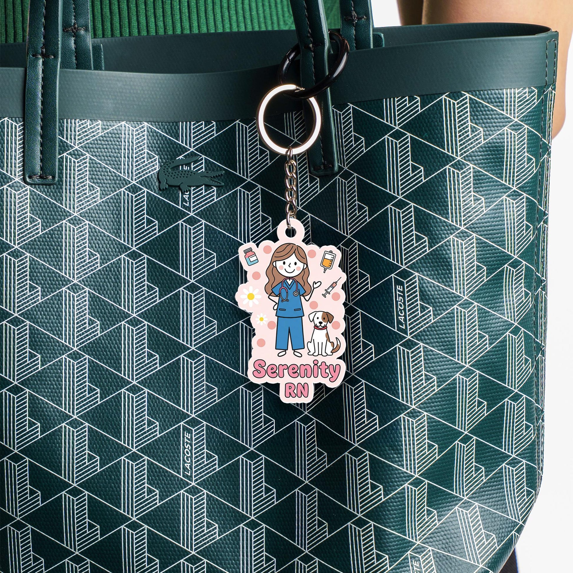 Custom Nurse Keychain: Personalized RN Gift, Acrylic Charm