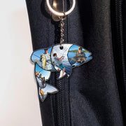 Personalized Fishing Photo Keychain: Acrylic Fish Keyring