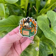 Possum Badge Reel – Funny Halloween Dumpster Fire ID Holder for Nurses