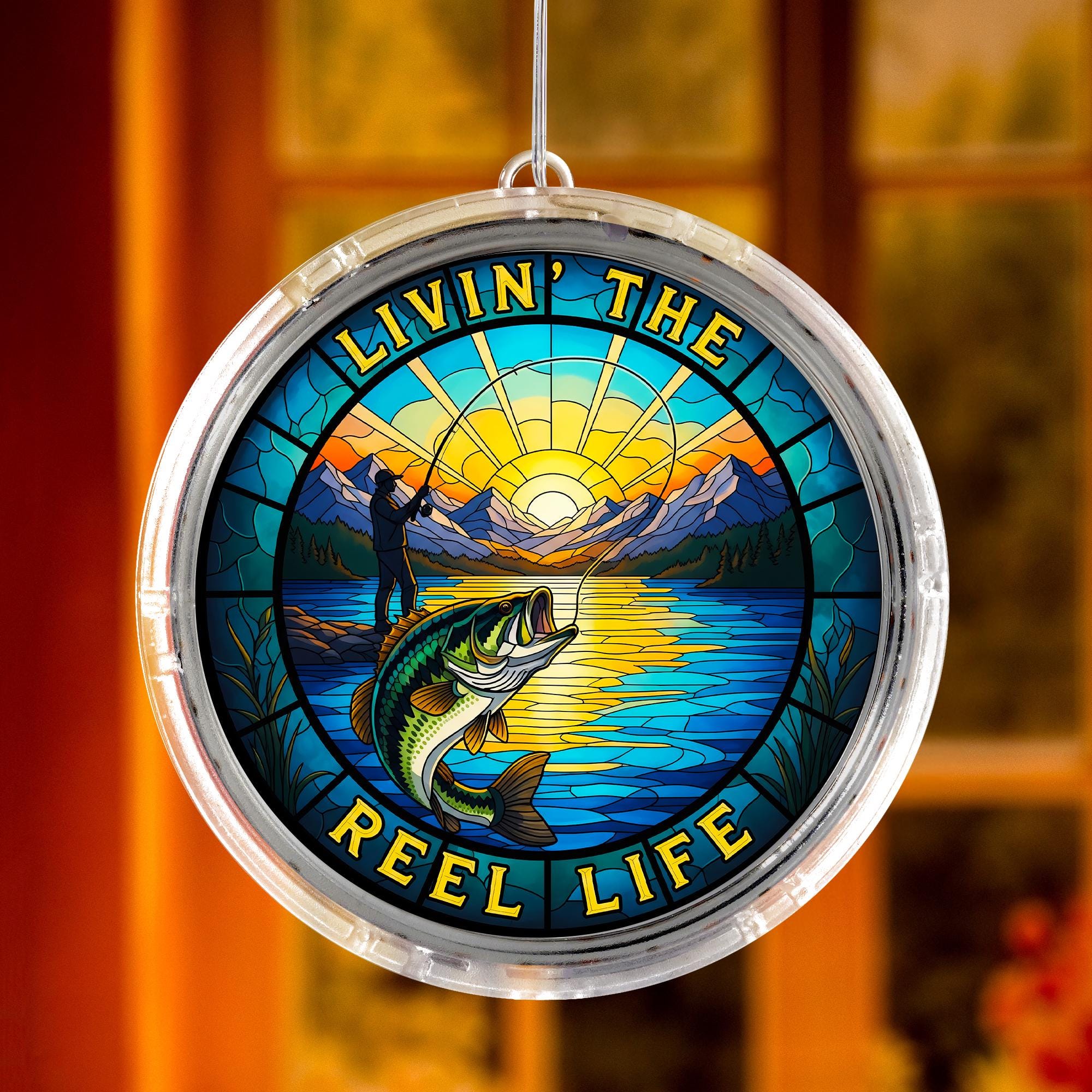 Bass Fishing LED Light: Lake Cabin Decor - Fisherman Gift