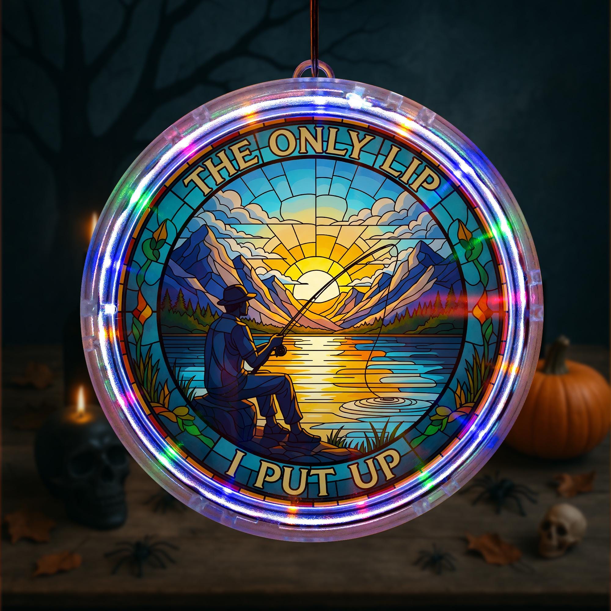 Funny Fishing LED Sign: Fisherman Gift, Man Cave Decor