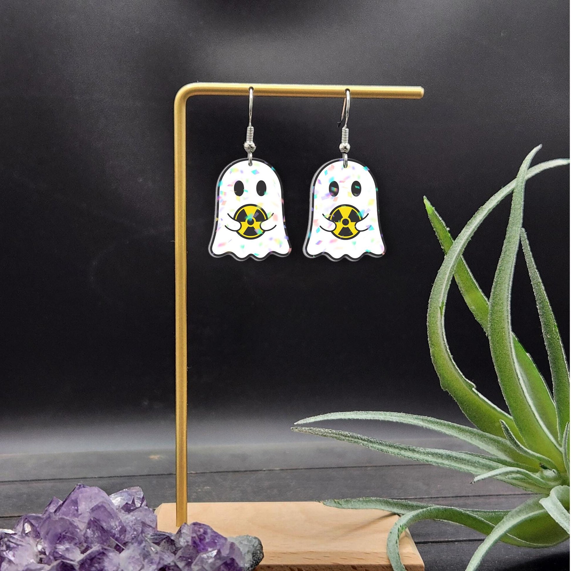 Ghost Radiology Earrings – Spooky Nurse Gift Dangle Earrings for Halloween