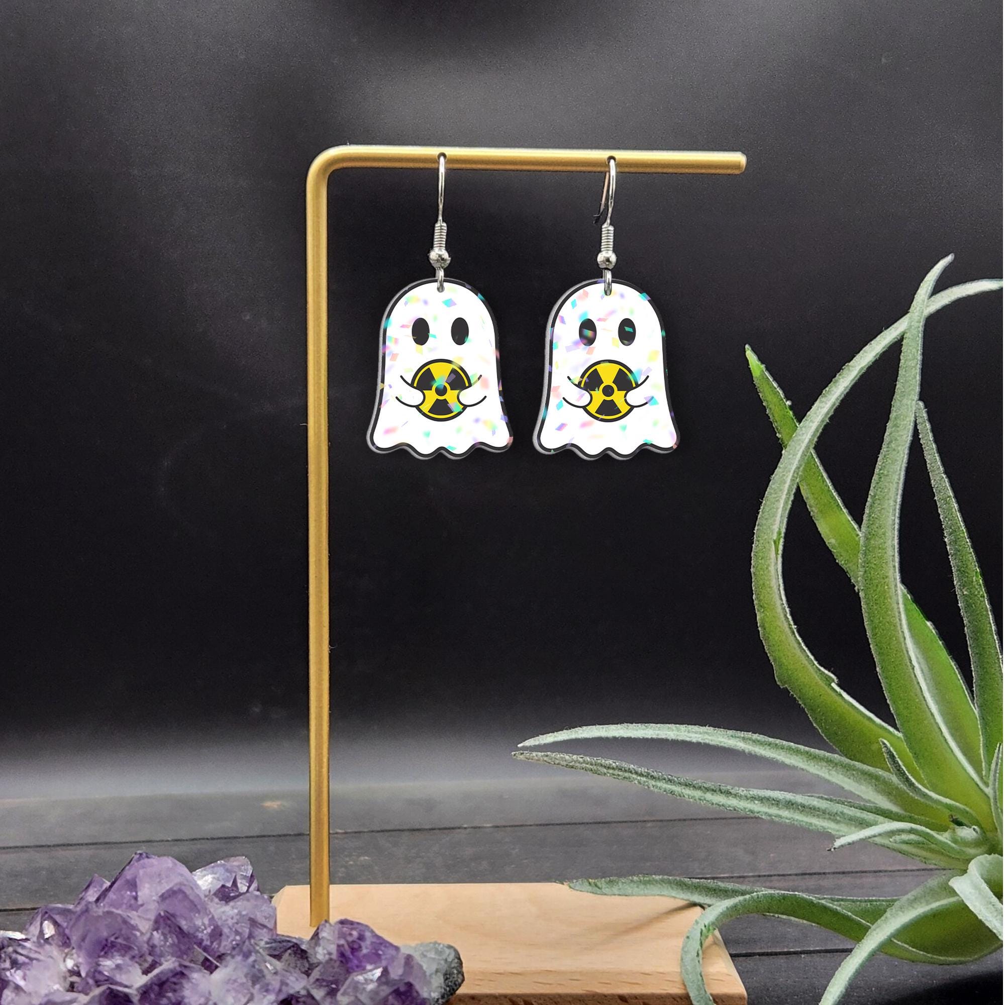 Ghost Radiology Earrings – Spooky Nurse Gift Dangle Earrings for Halloween