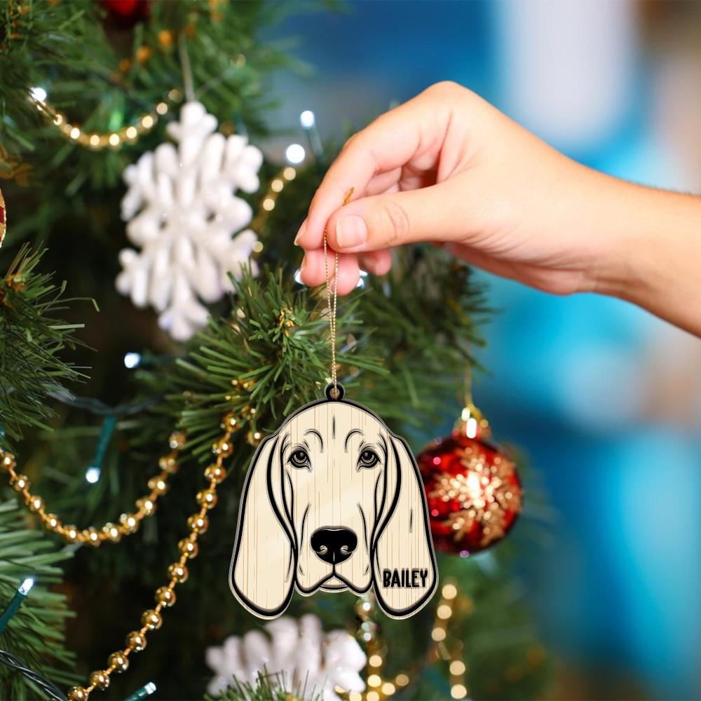 Custom Dog Portrait Ornament: Personalized Pet Memorial Gift