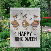 Funny Goose Halloween Garden Flag: Spooky Honk-oween Outdoor Decor