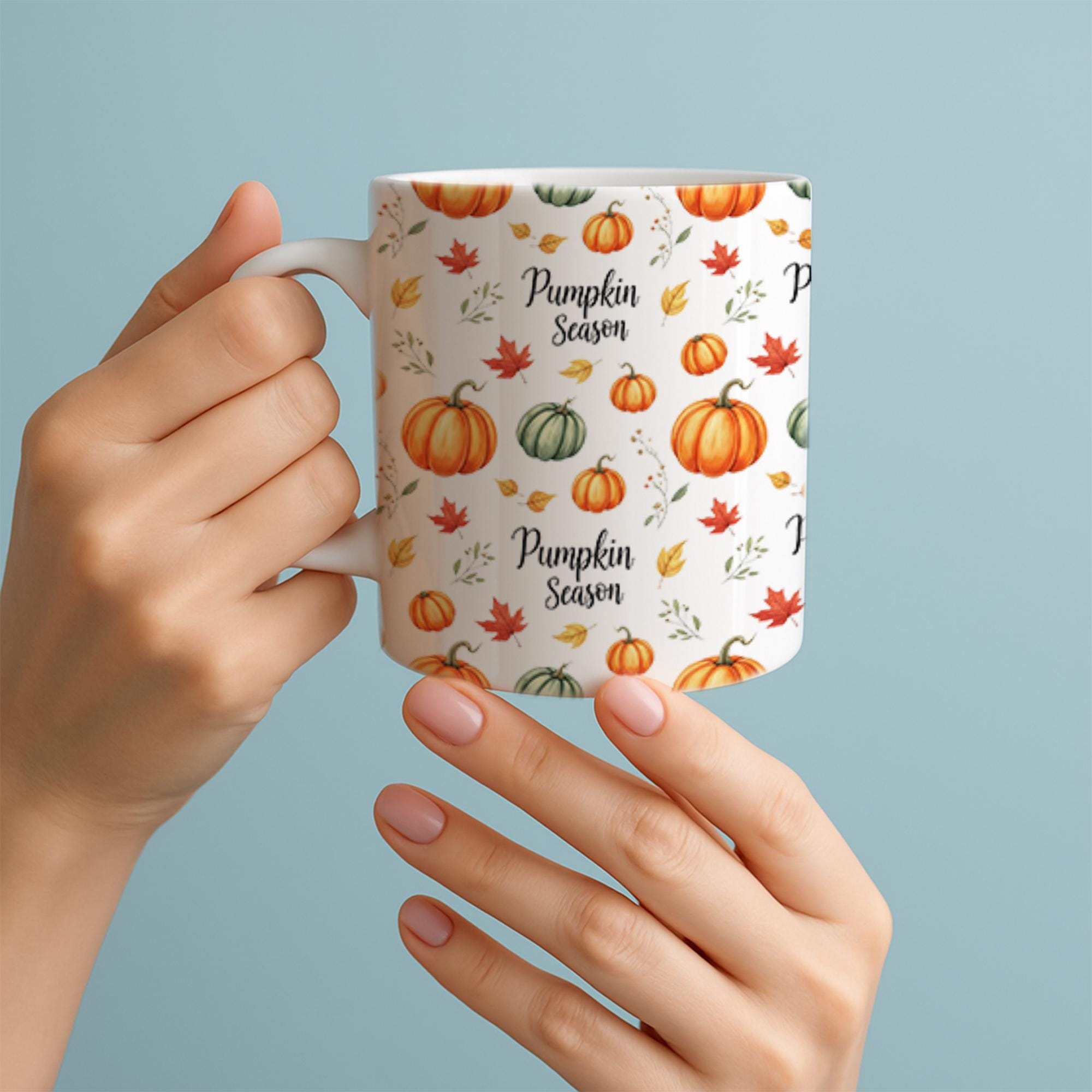 Pumpkin Season Mug, Fall Coffee Cup, Teacher Gift, Autumn Leaves Mug, Halloween Mug, Pumpkin Spice Mug, Cute Fall Decor
