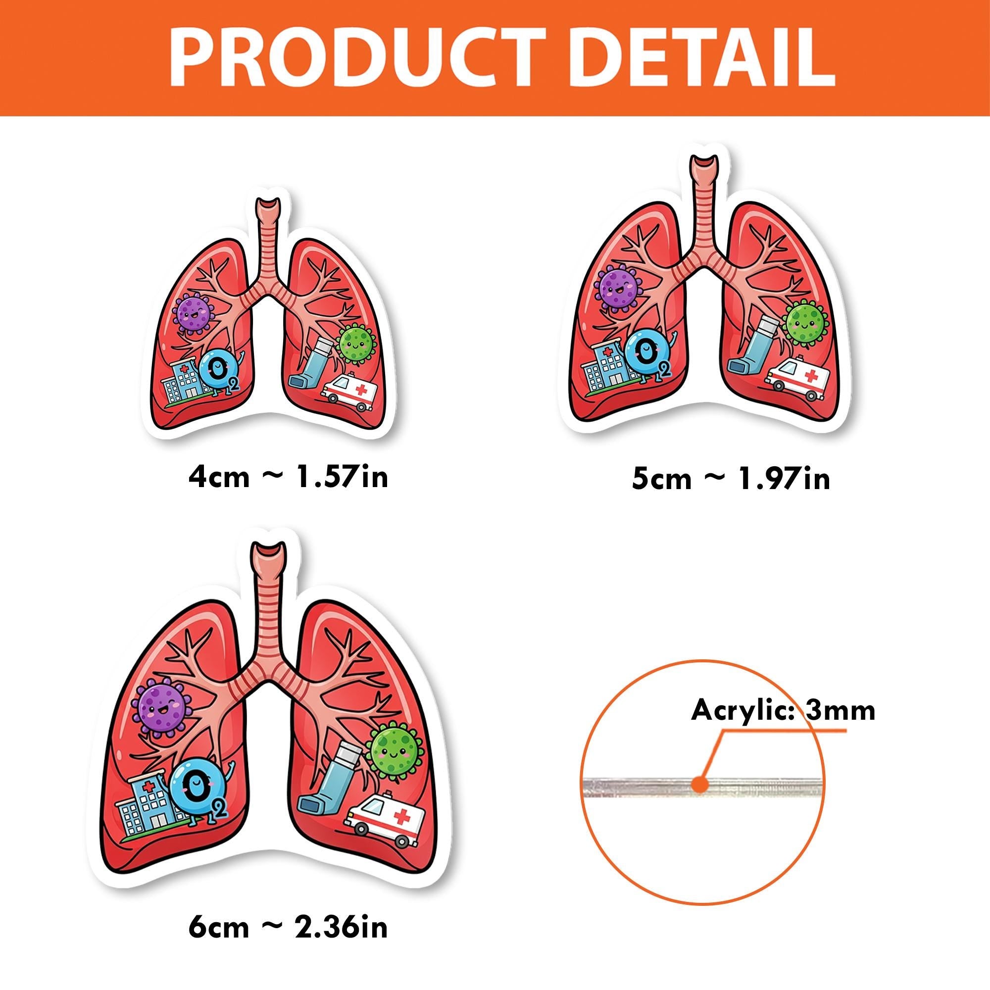 Respiratory Therapist Badge Reel, Cute Lungs ID Holder, RT Gift, ICU Nurse Gift, Medical Student Gift, Pulmonology Badge, Nurse Badge Reel
