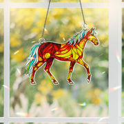 Holographic Horse Window Hanging: Shimmering Equestrian Decor