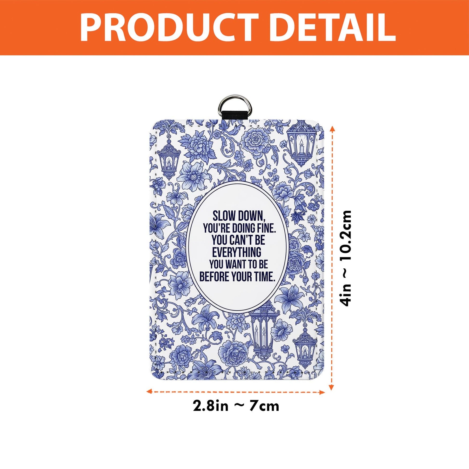Chinoiserie Badge Holder: Grandmillennial ID Card, Inspirational Gift