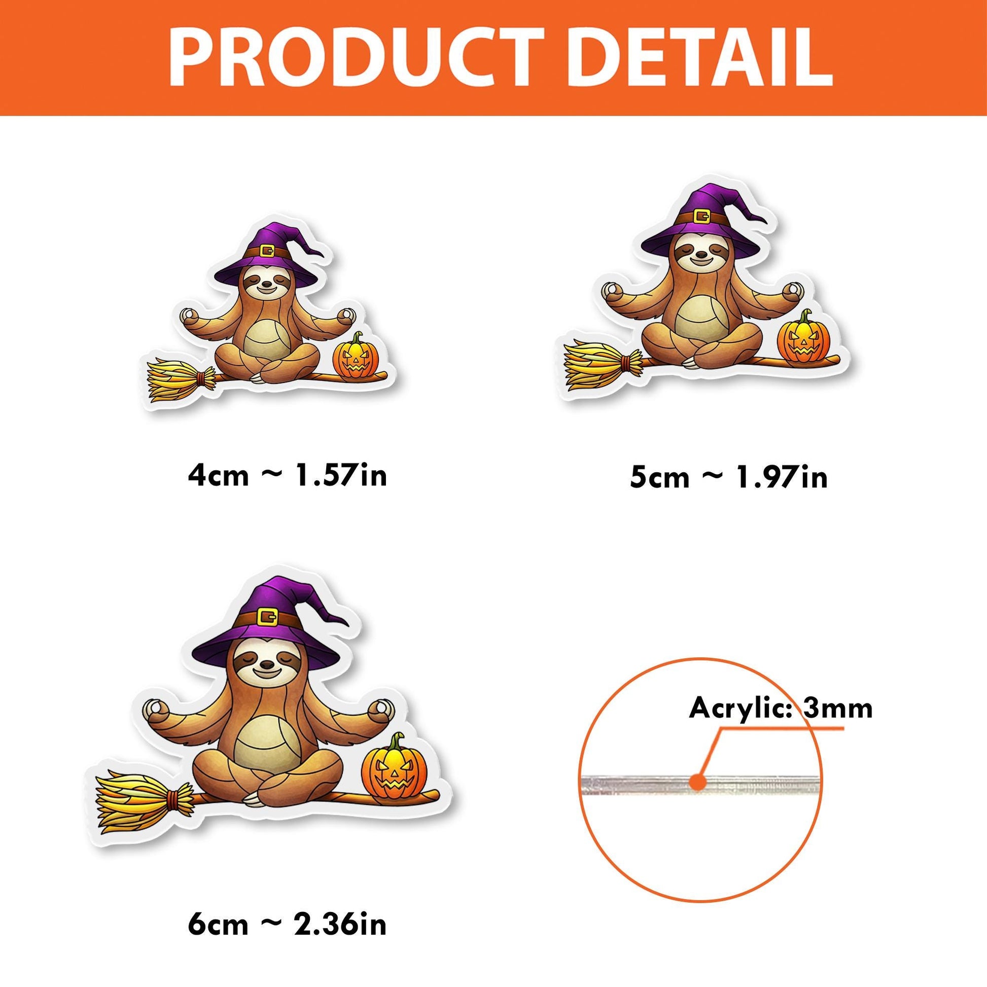 Yoga Sloth Witch Badge Reel: Halloween Nurse ID Holder
