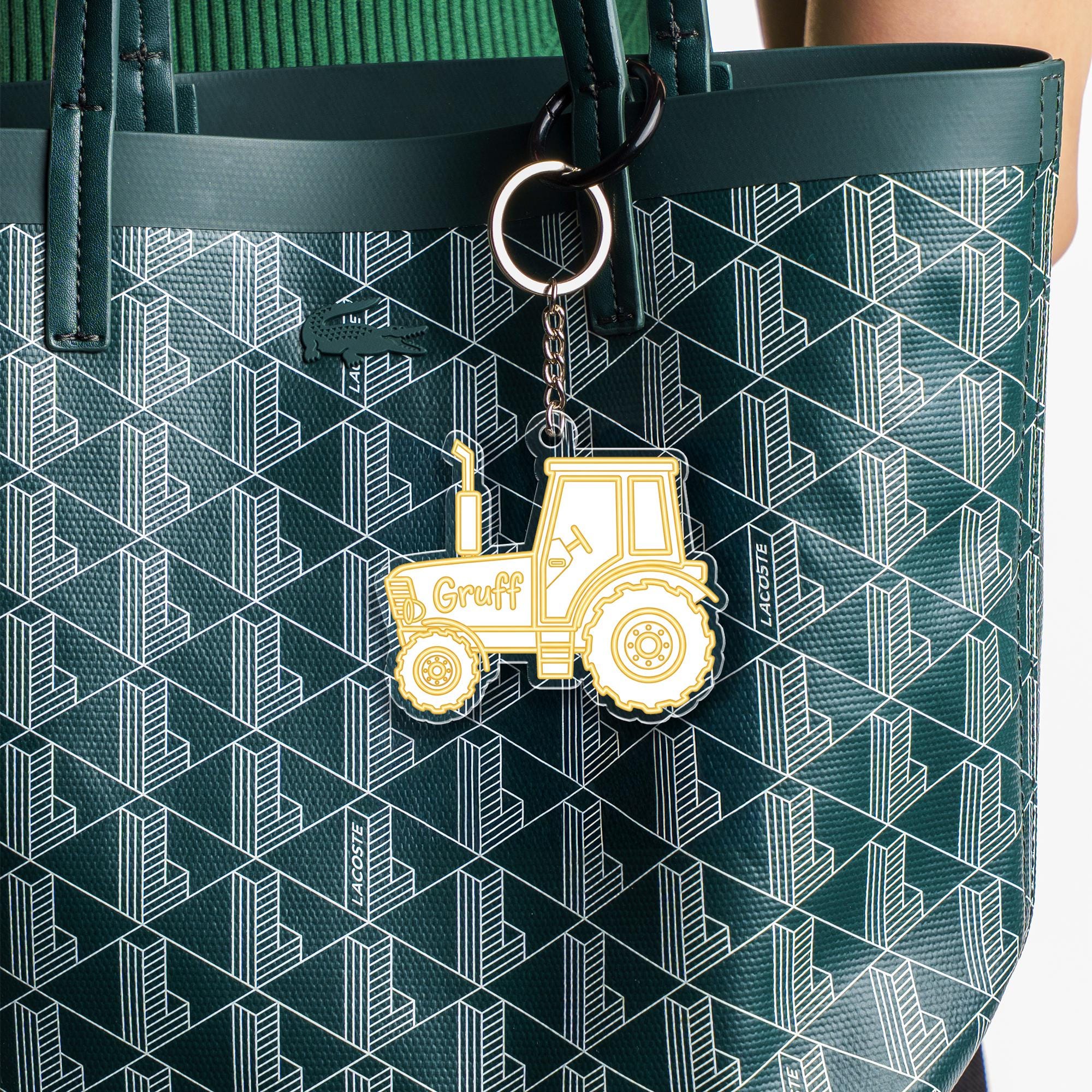 Custom Tractor Keychain | Personalized Farm Keyring | Farmer Gift Idea | Kids Tractor Bag Charm | Agriculture Equipment Accessory