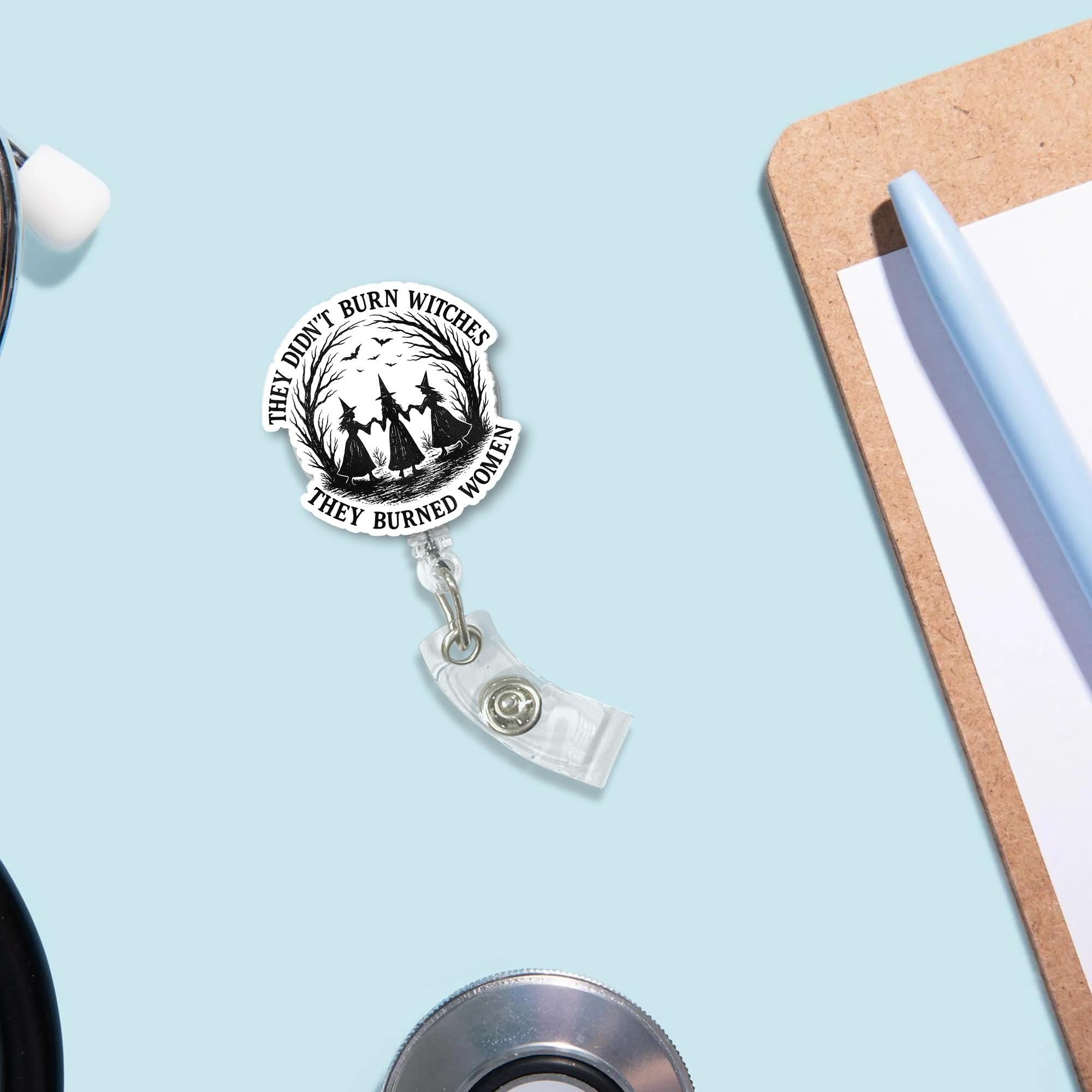 Witch Badge Reel – Feminist Nurse ID Holder Retractable Clip