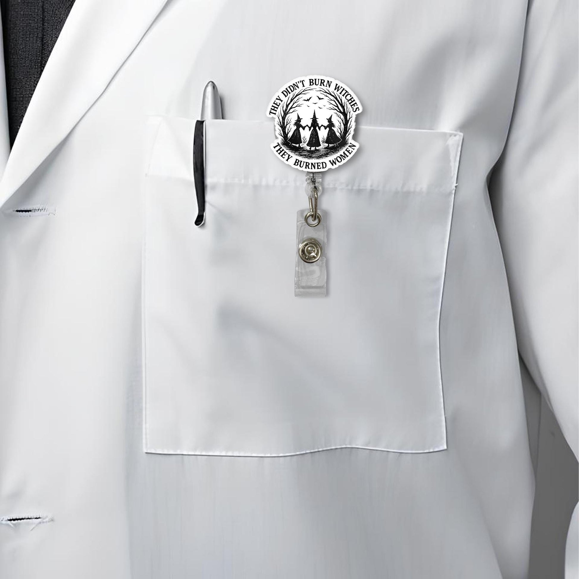 Witch Badge Reel – Feminist Nurse ID Holder Retractable Clip