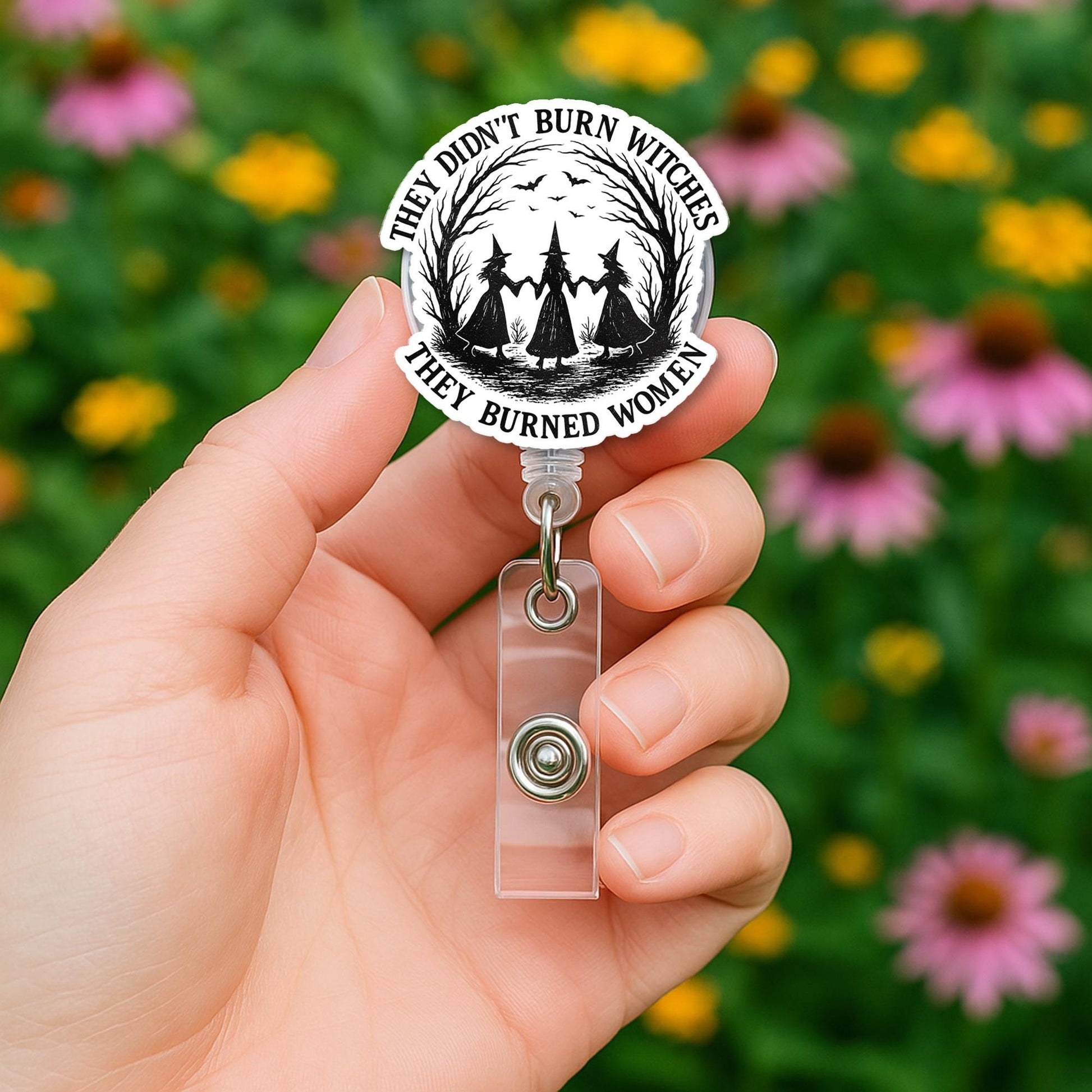Witch Badge Reel – Feminist Nurse ID Holder Retractable Clip
