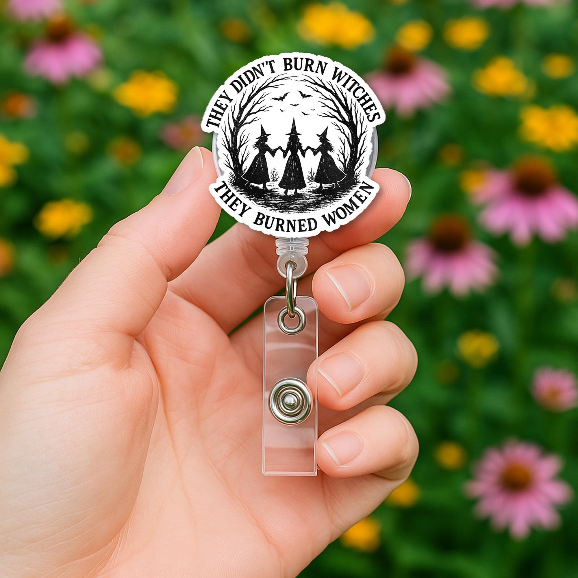 Witch Badge Reel – Feminist Nurse ID Holder Retractable Clip