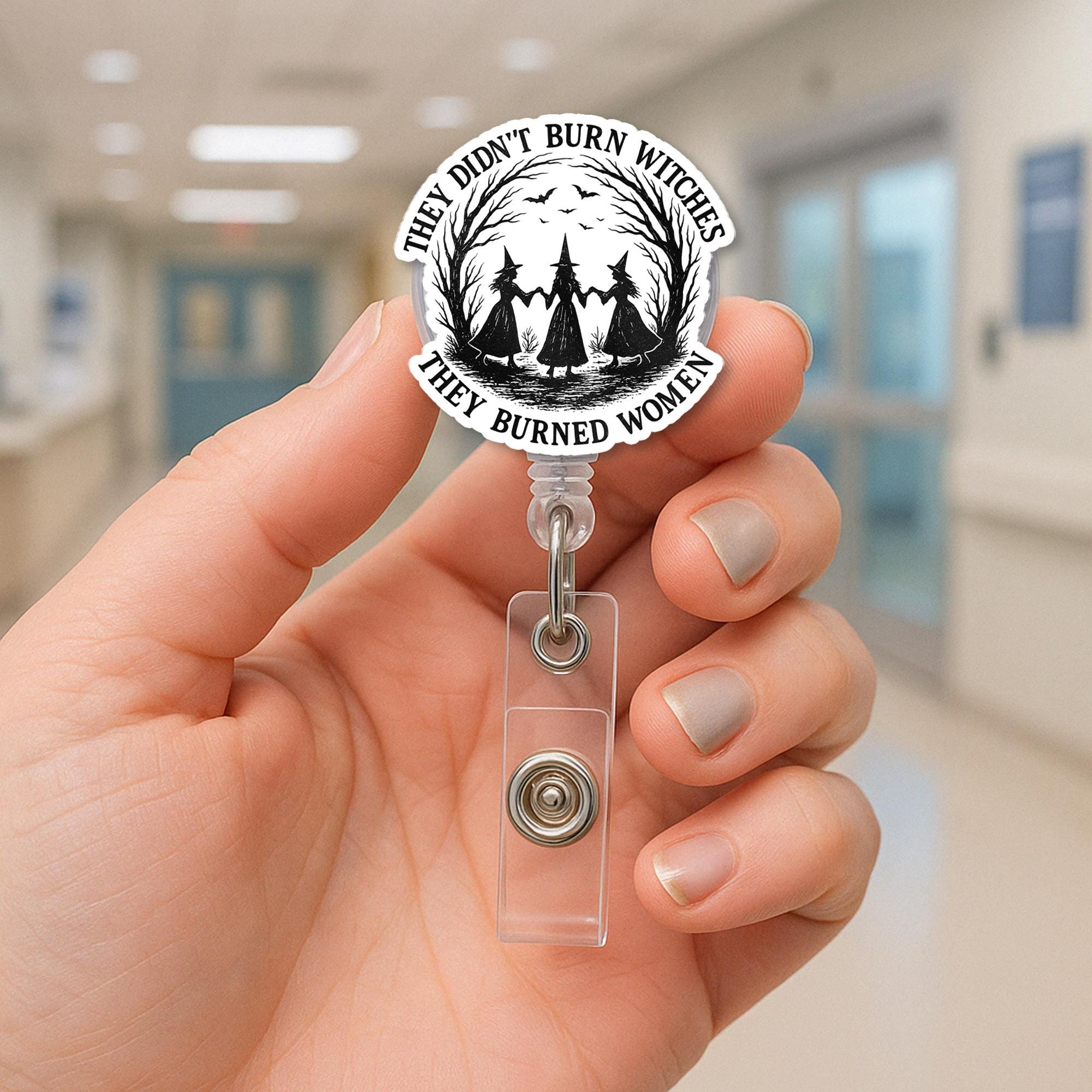 Witch Badge Reel – Feminist Nurse ID Holder Retractable Clip
