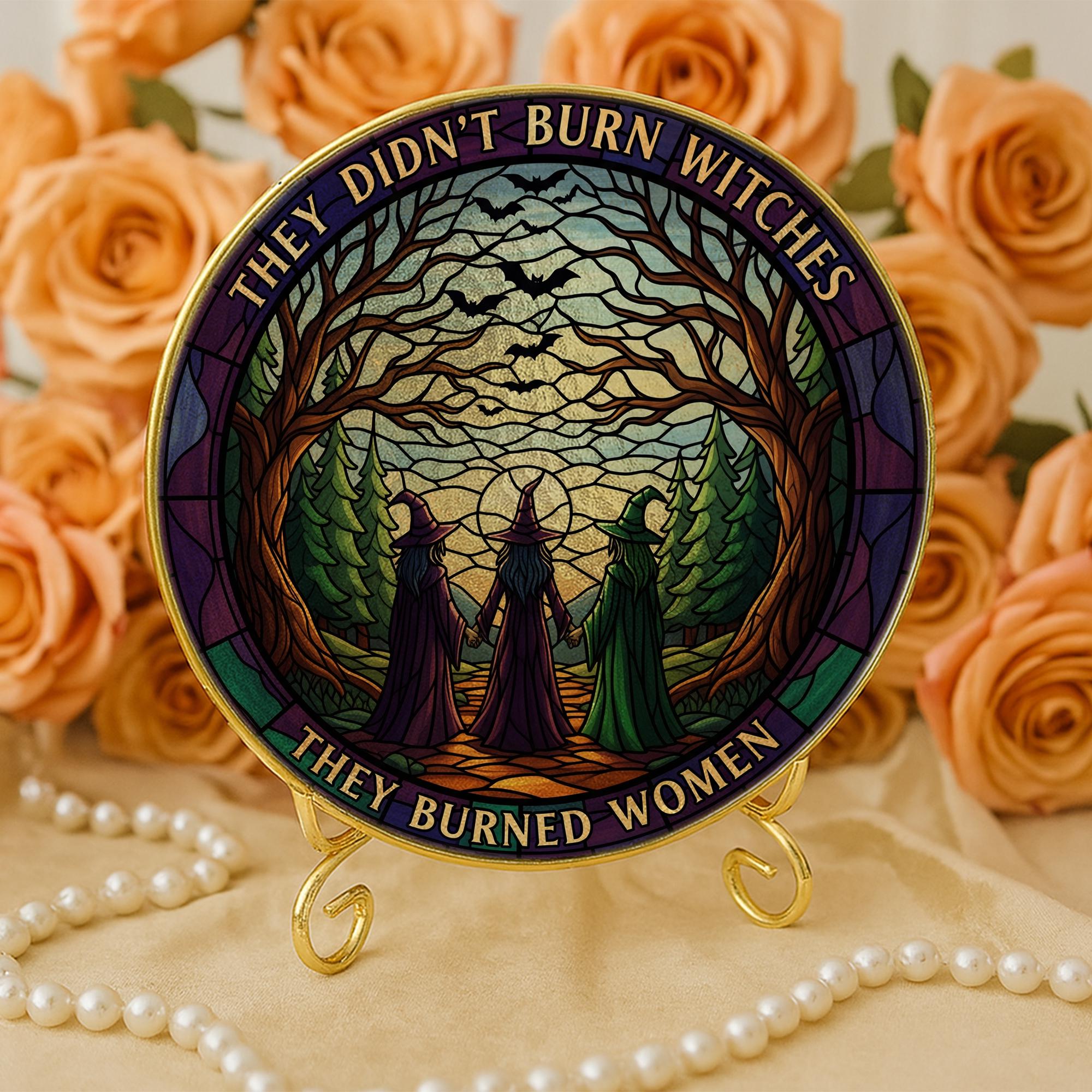 Witch Glass Suncatcher – Feminist Glass Empowerment Window Decor
