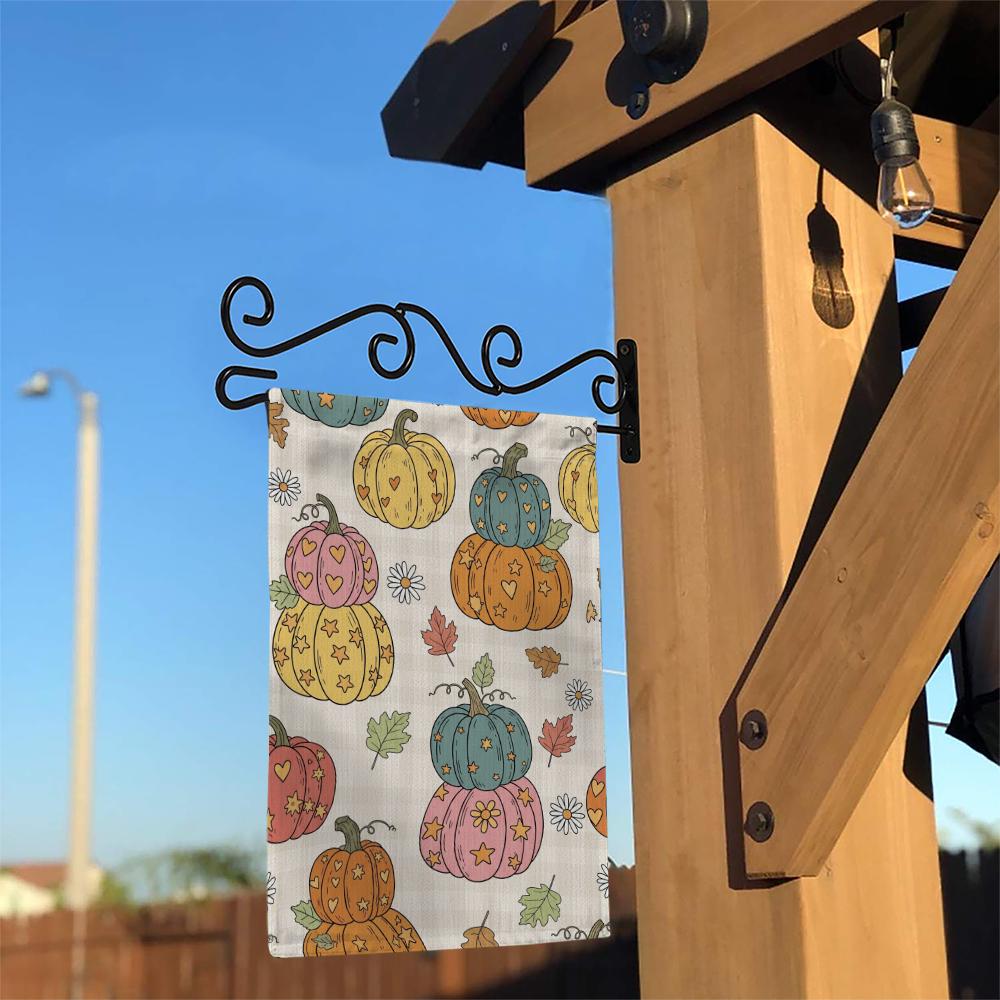 Autumn Pumpkin Garden Flag: Double-Sided Fall Yard Decor