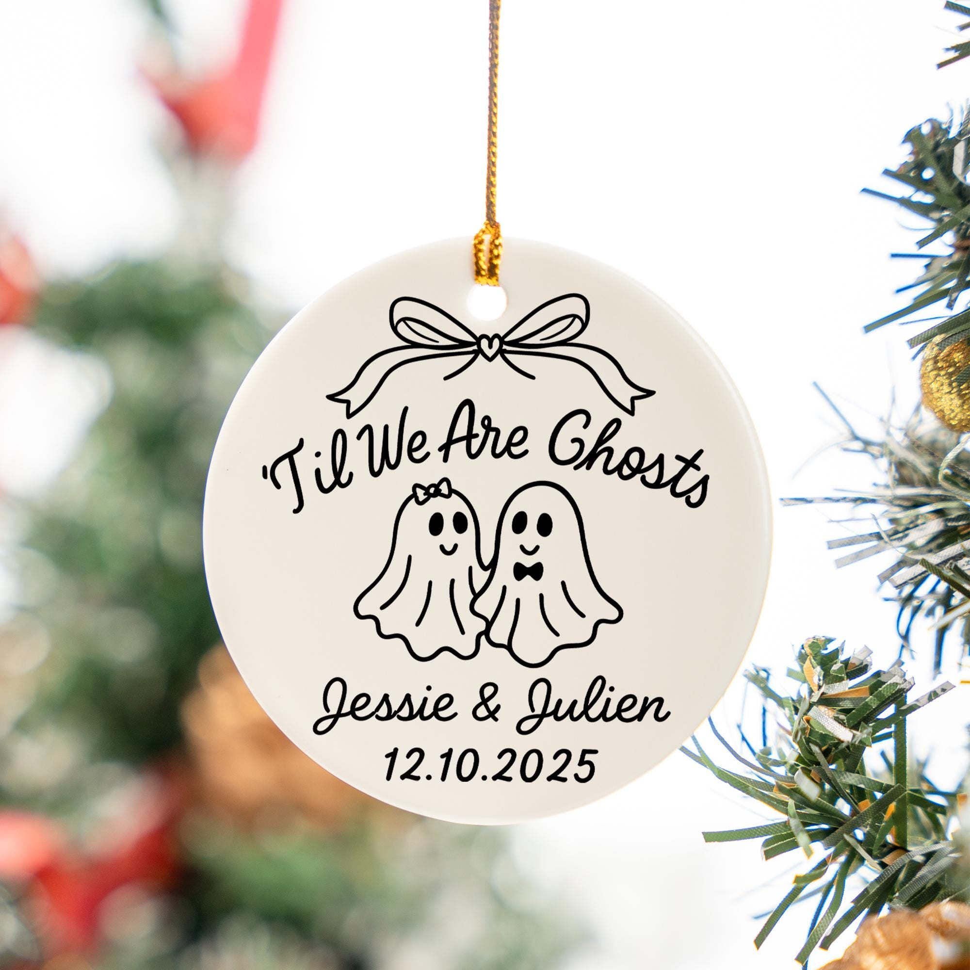 Custom Ghost Couple Ornament: Funny Halloween Wedding Keepsake