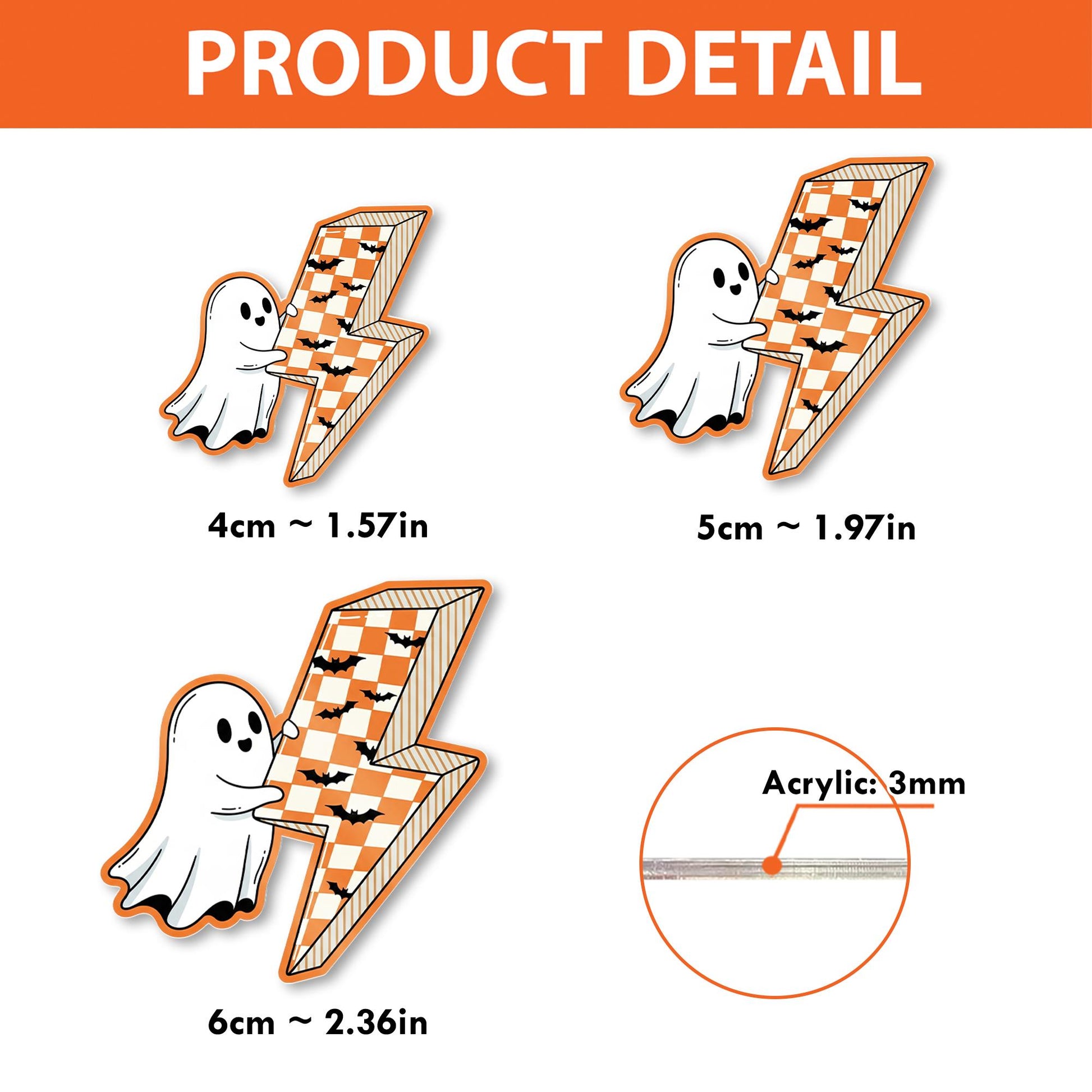 Halloween Ghost Badge Reel, Spooky Cute ID Holder, Nurse Badge Clip, Retractable Name Tag Reel, Lightning Bolt Work Accessory