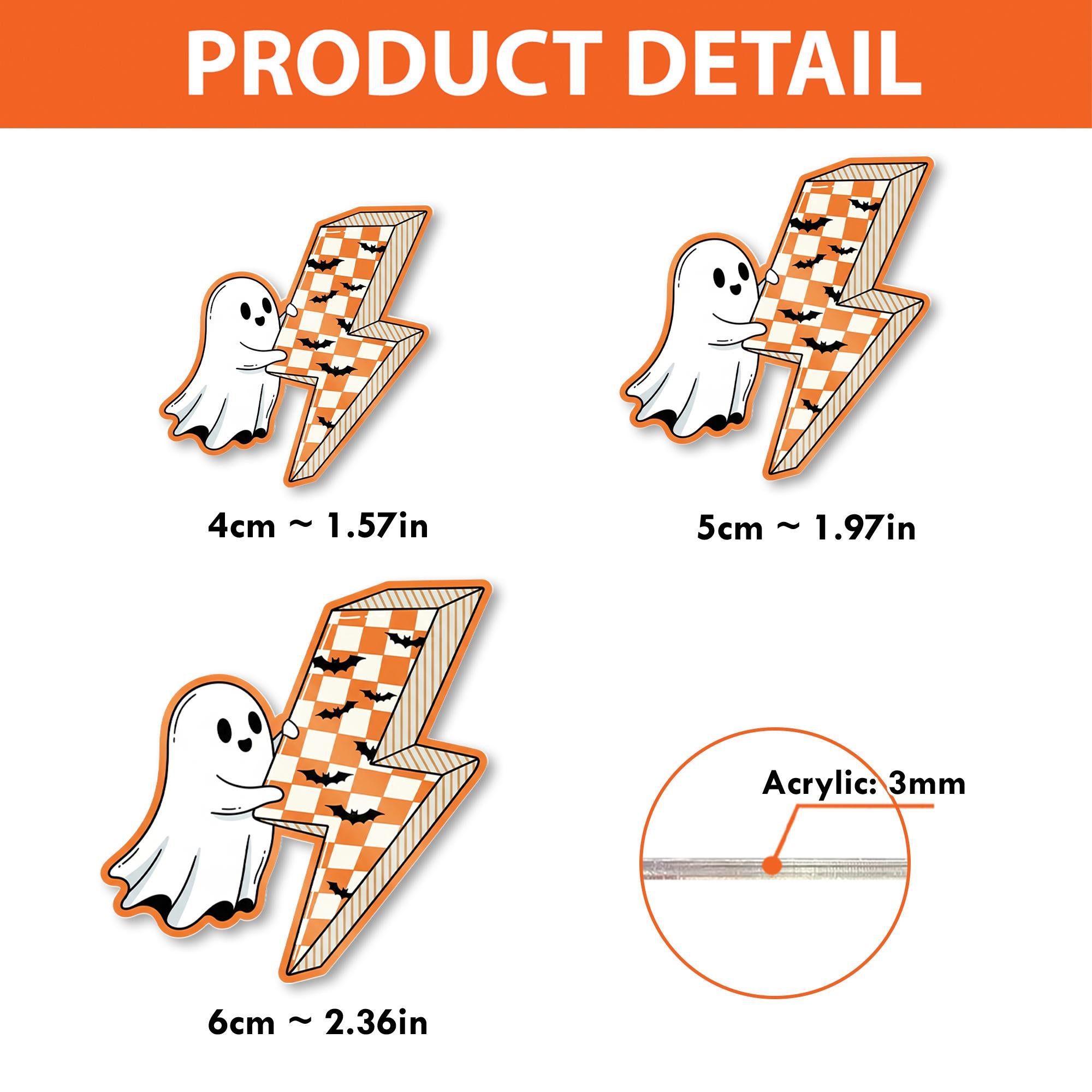 Halloween Ghost Badge Reel, Spooky Cute ID Holder, Nurse Badge Clip, Retractable Name Tag Reel, Lightning Bolt Work Accessory
