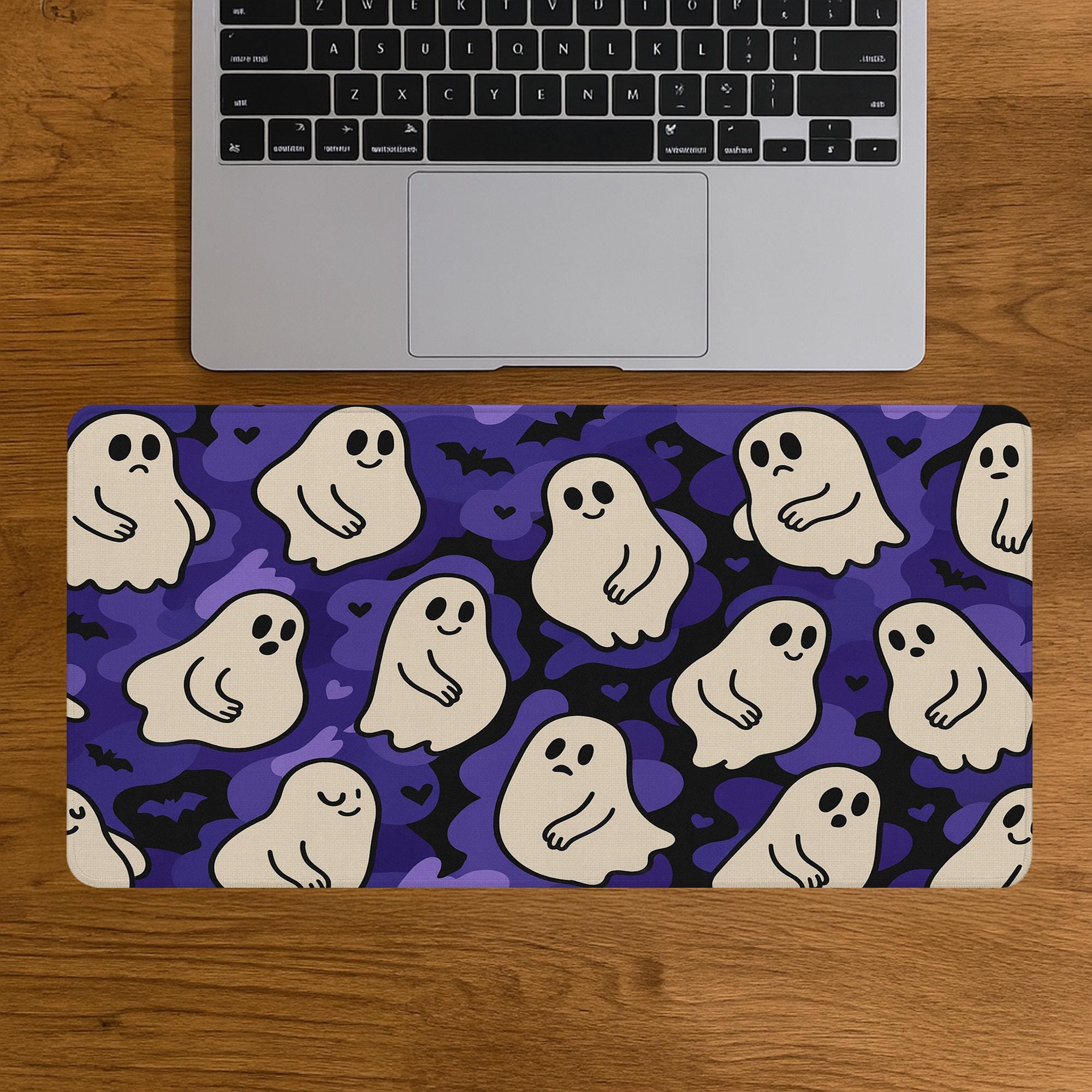 Funny Pregnant Ghost Mouse Pad - Cute Halloween Desk Mat, Spooky Mom Gift, Boss Office Accessory, Unique Fall Work Decor