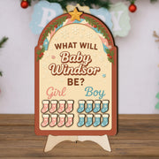 Gender Reveal Game Board: Personalized Gender Prediction Party Decor