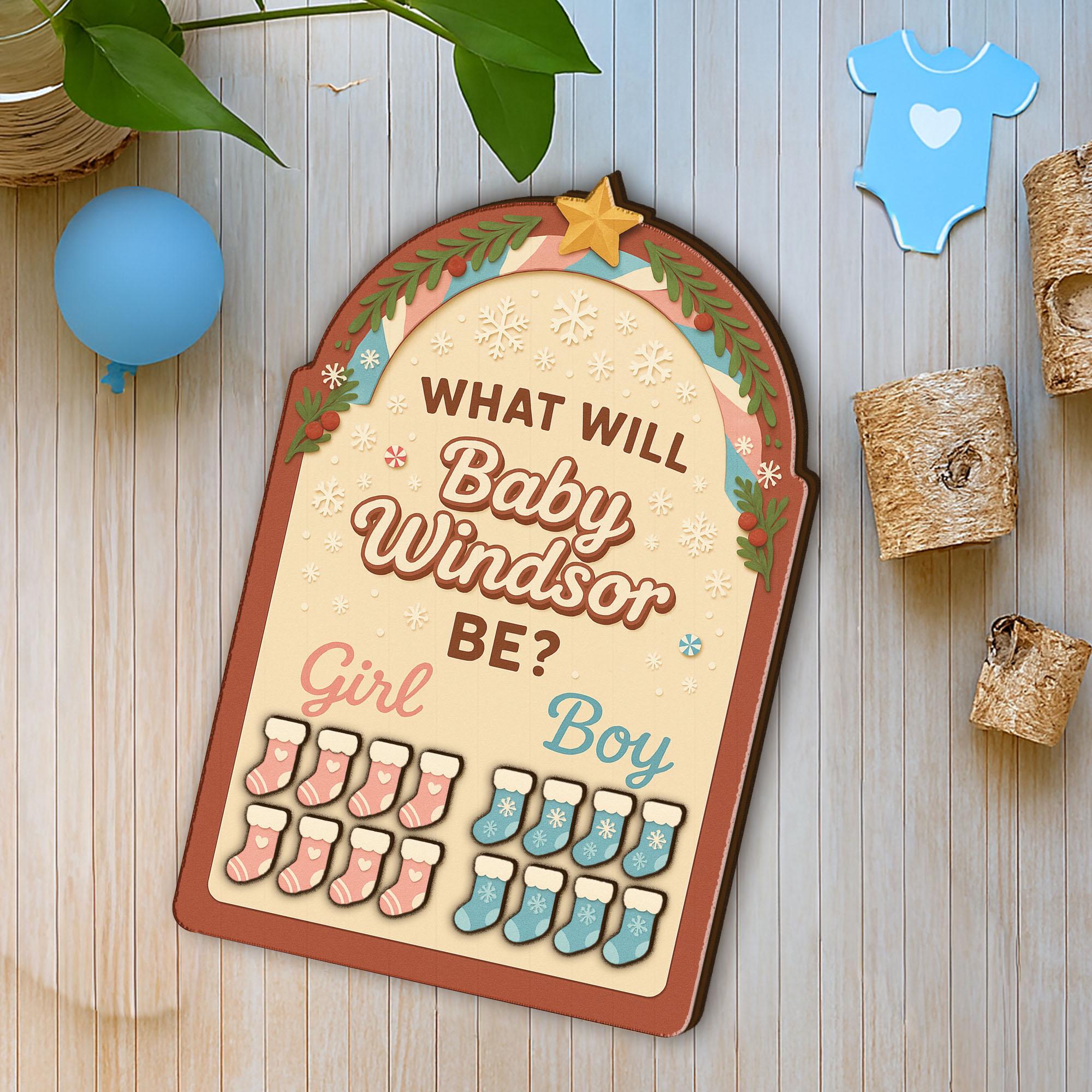 Gender Reveal Game Board: Personalized Gender Prediction Party Decor