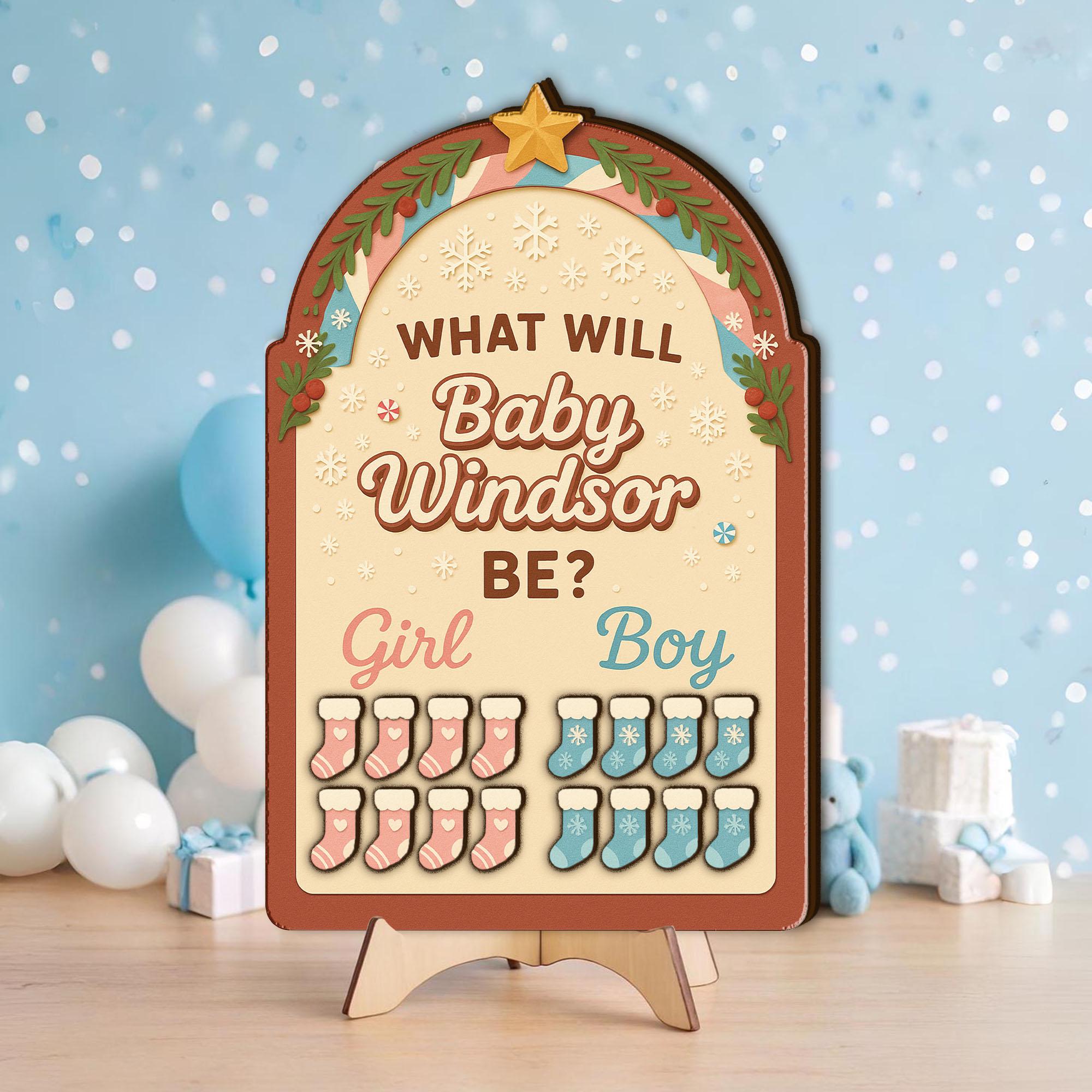 Gender Reveal Game Board: Personalized Gender Prediction Party Decor