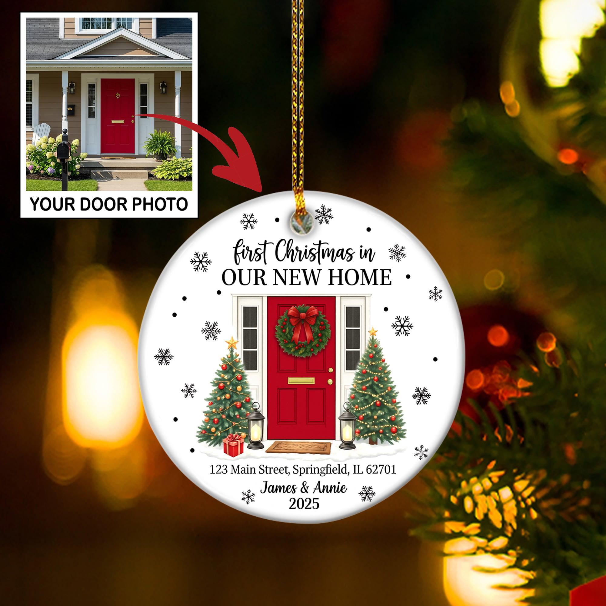 Personalized "First Christmas in Our New Home" Photo Ornament