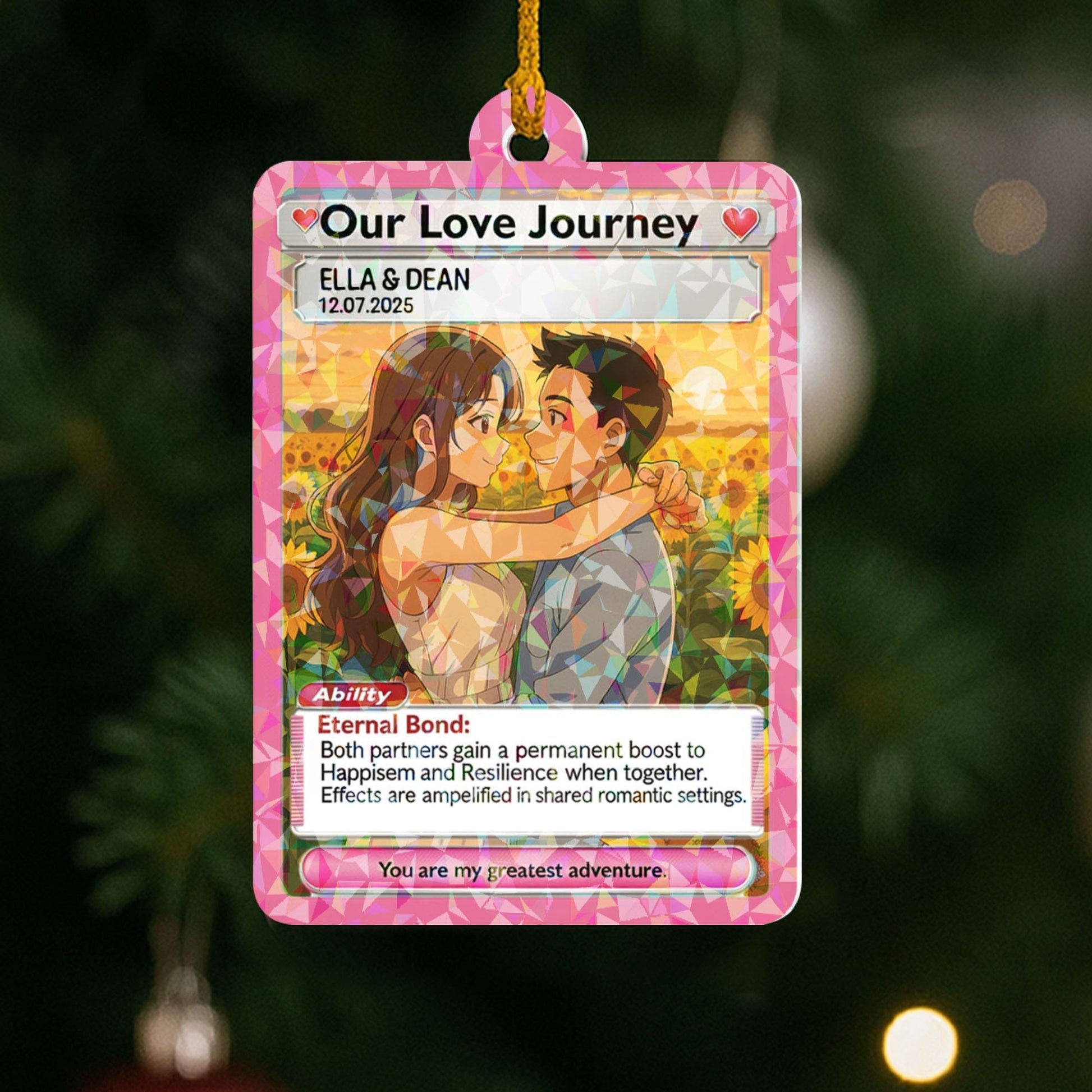 Personalized Photo Anniversary Ornament: Custom Acrylic Keepsake