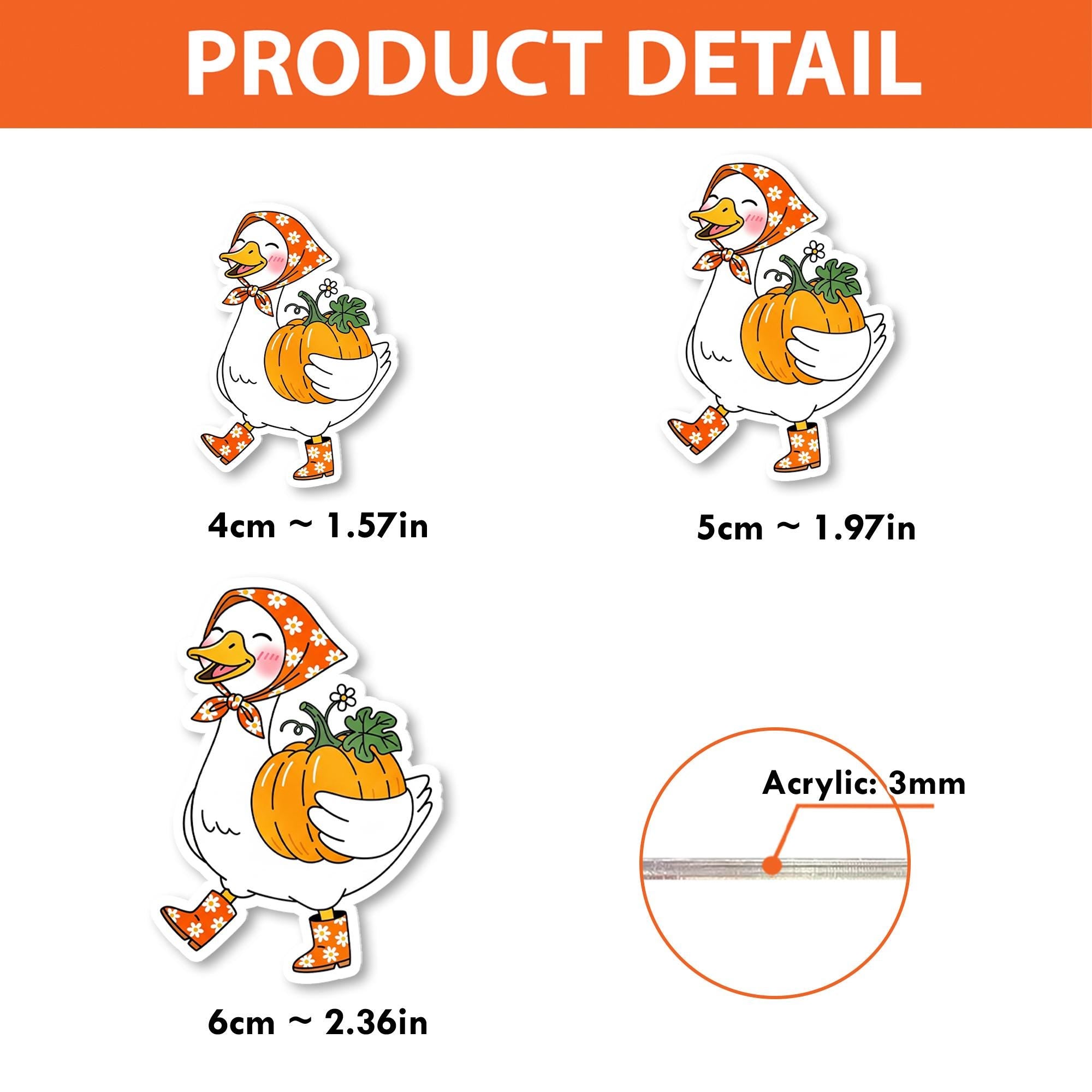 Goose Pumpkin Badge Reel | Cute Farm Animal ID Holder | Retractable Nurse Badge Clip | Fall Autumn Work Accessory Gift