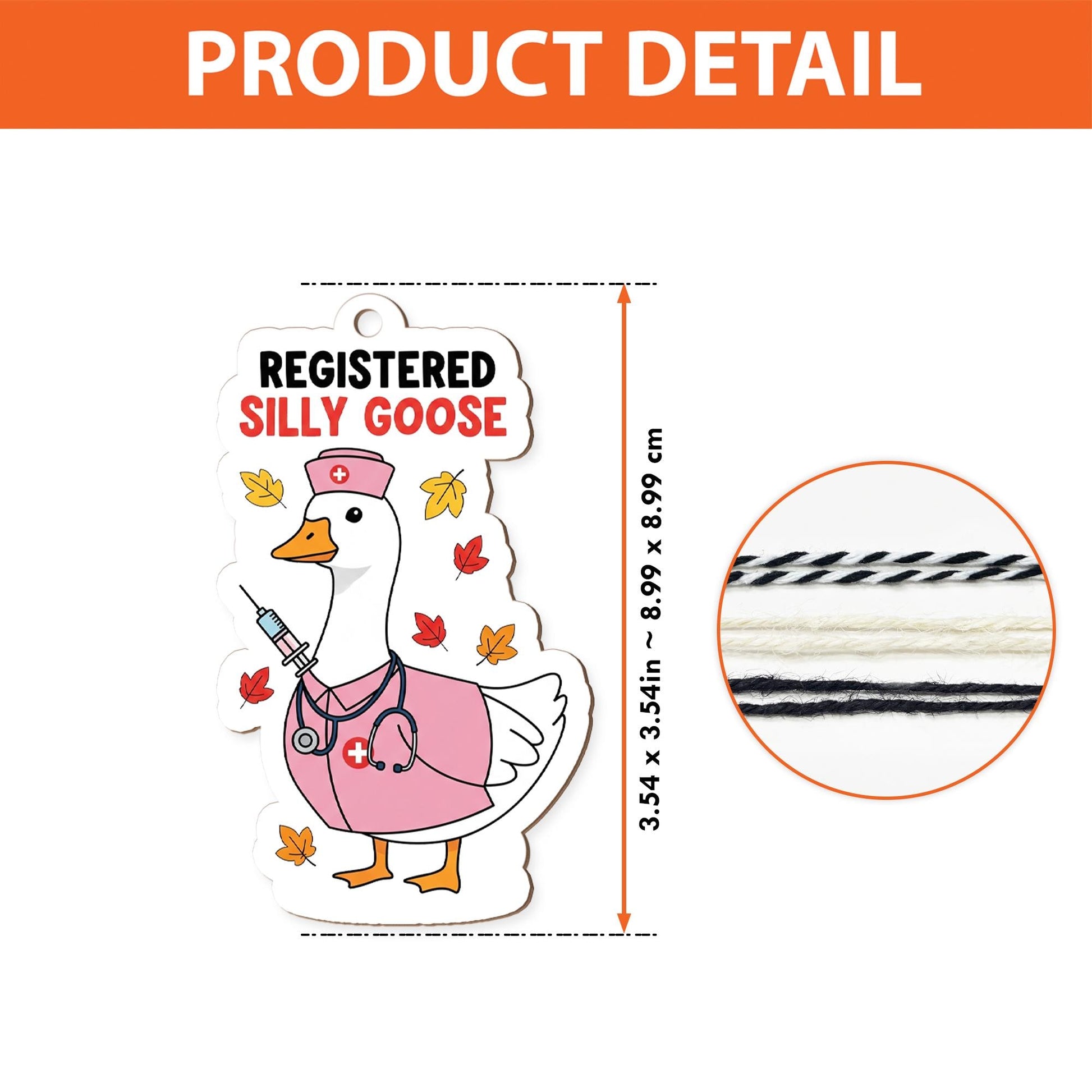 Registered Silly Goose Basket Tag – Funny Nurse Gift Tag, Cute Medical Themed Ornament, Healthcare Appreciation Basket Decoration,Nurse Gift