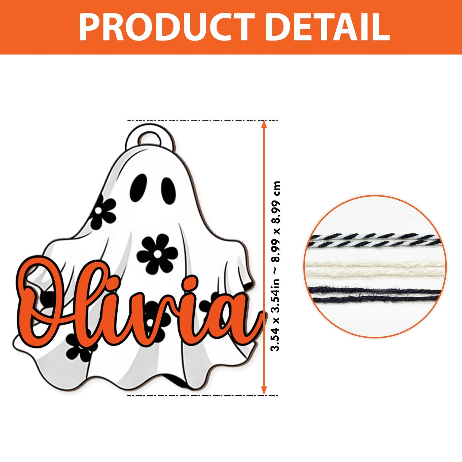 Personalized Halloween Ghost Basket Tag – Custom Name Trick or Treat Bucket Tag, Fall Basket Tag, Cute Spooky Season Name Tag, Nurse Gift